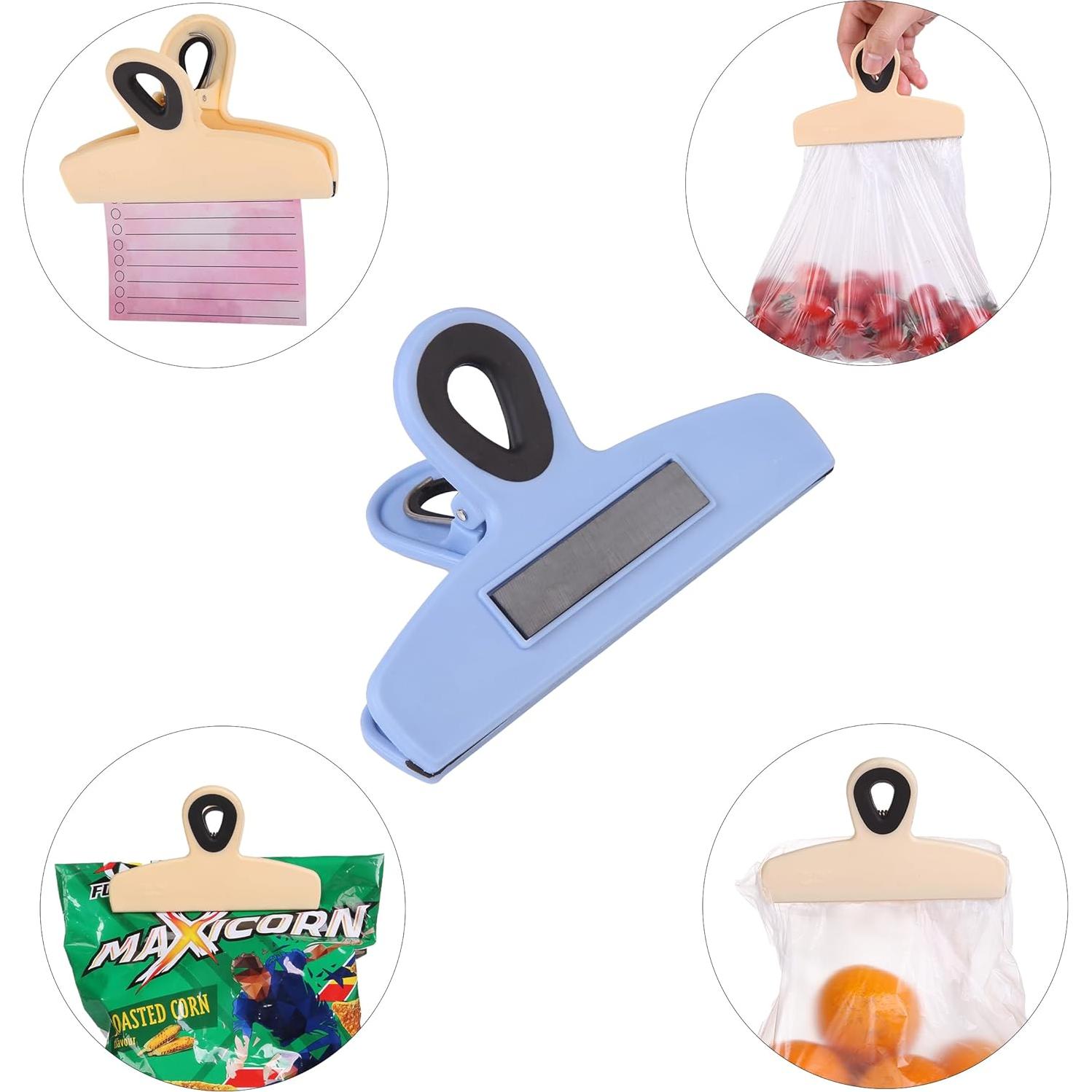 Clips Magnéticos para Bolsas Mr. Pen, Paquete de 4, 12.7 cm, Alta Resistencia