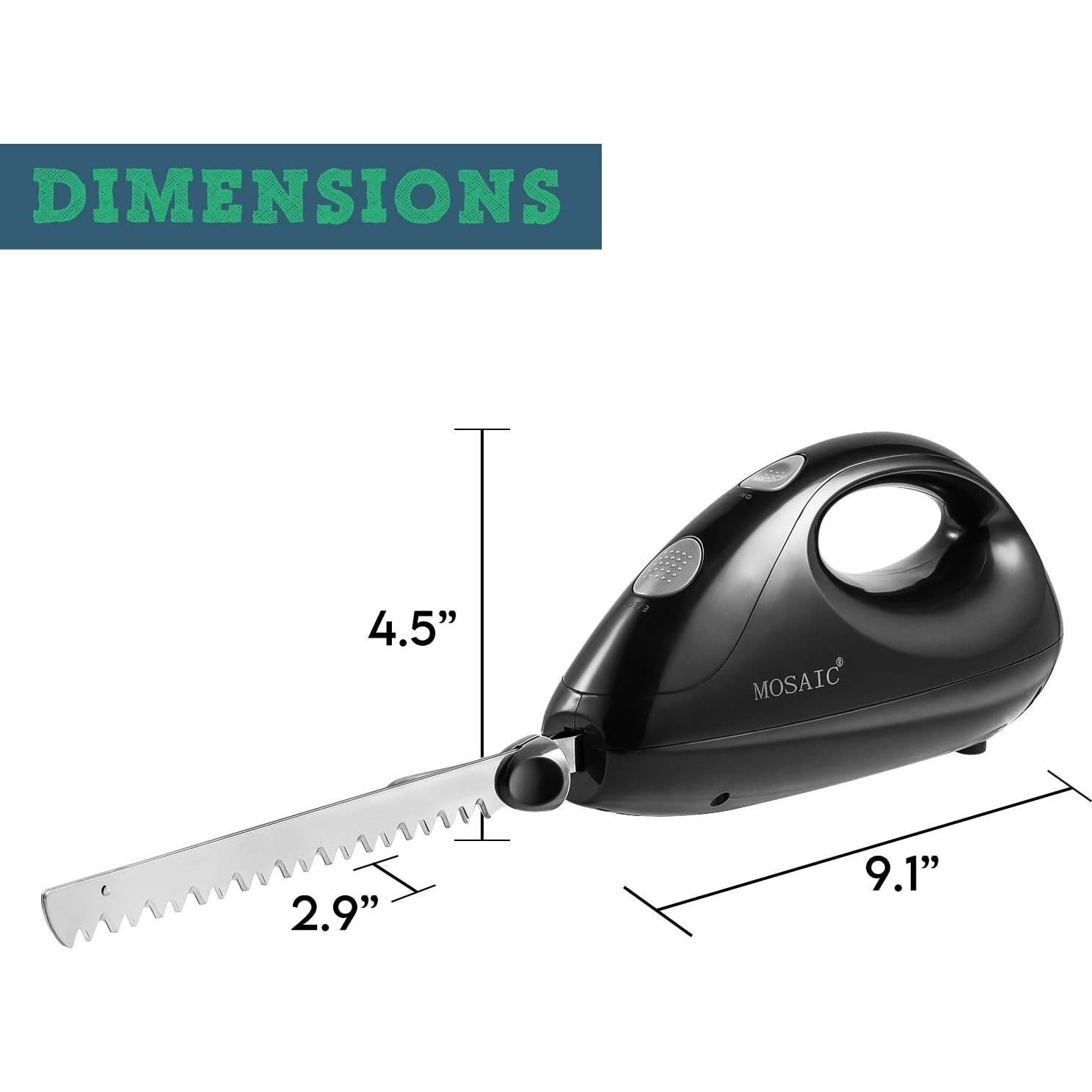 Cuchillo Eléctrico MOSAIC HM-29 con 2 Cuchillas Serradas 20.32 cm