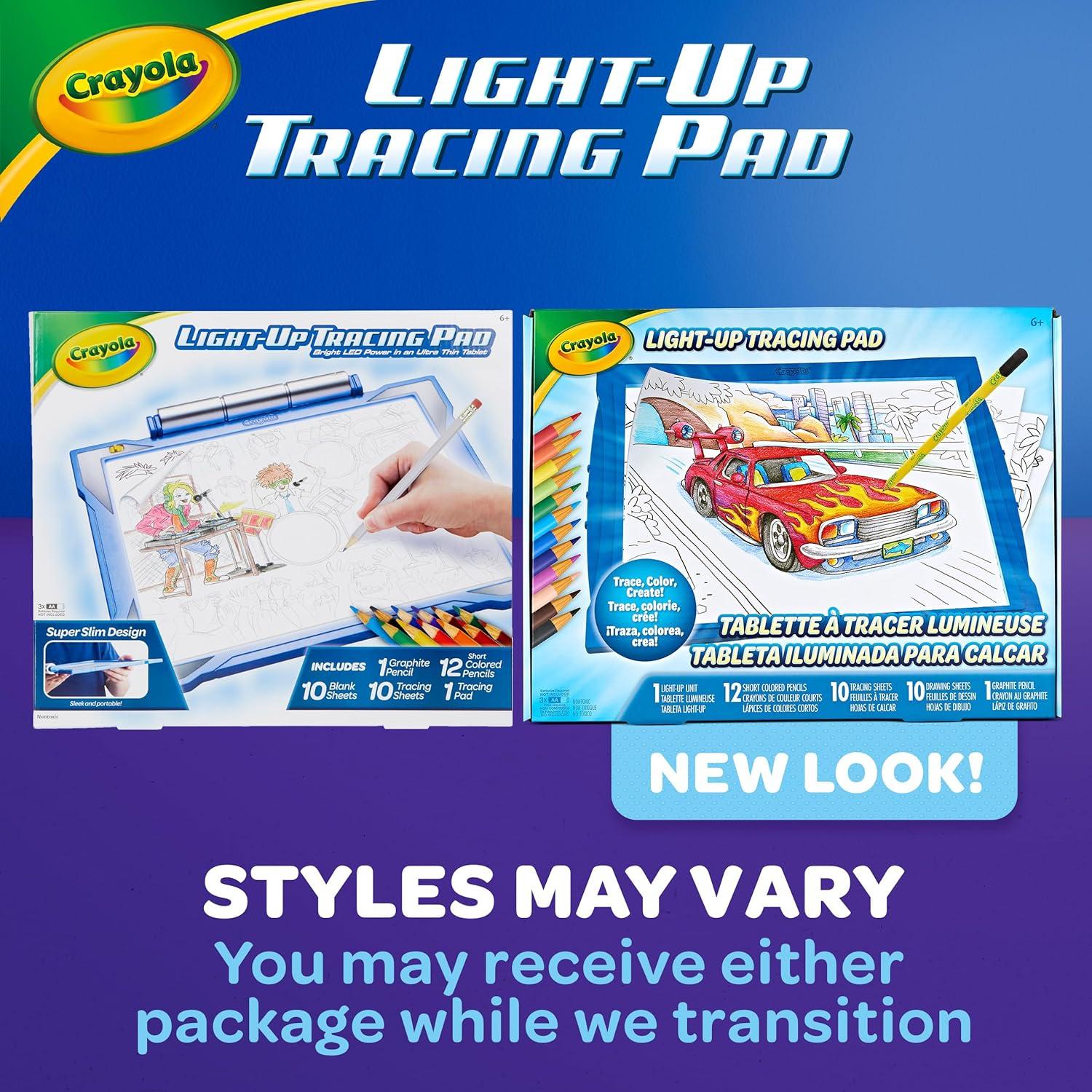 Tableta de Trazado Iluminada Crayola - Azul, 34 Piezas