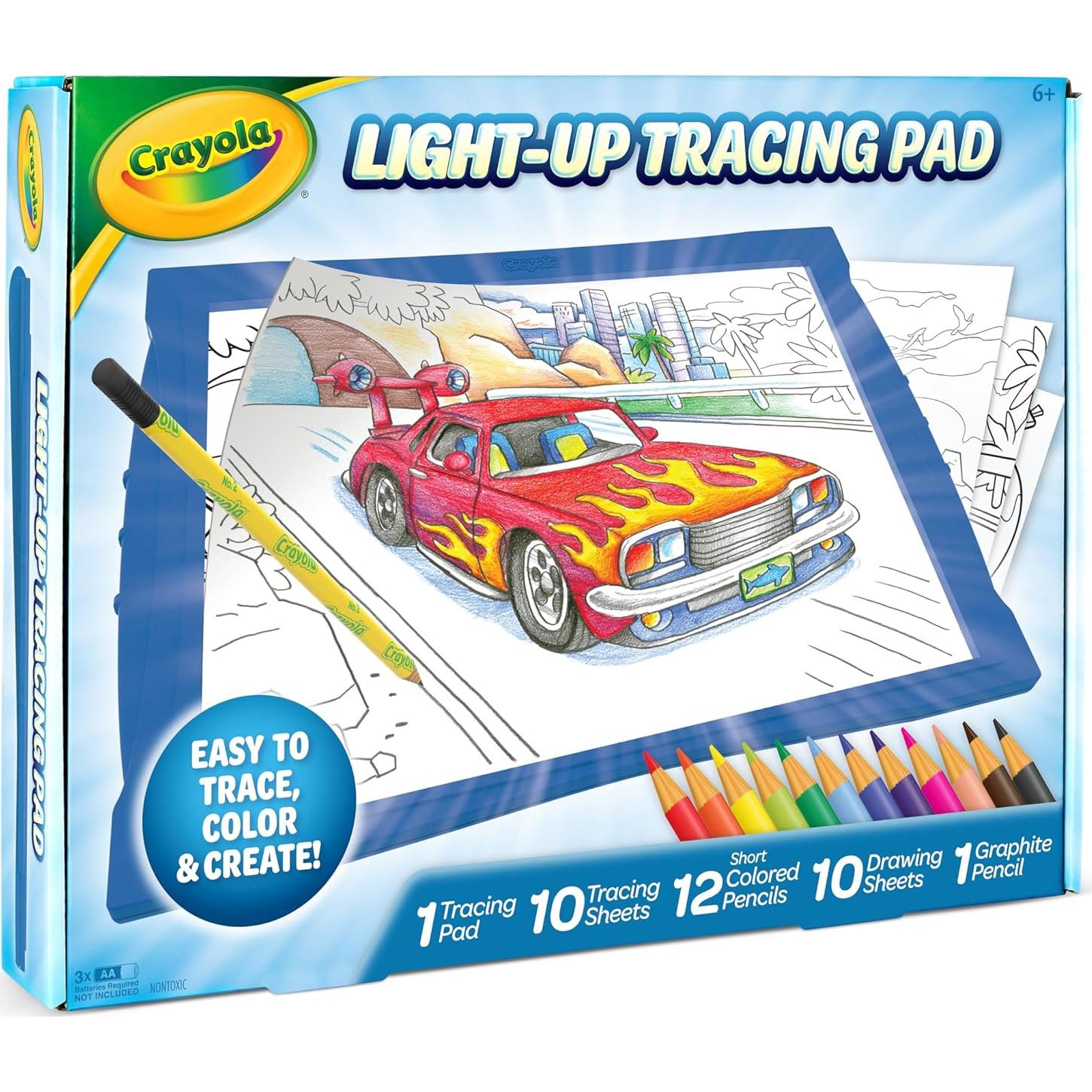 Tableta de Trazado Iluminada Crayola - Azul, 34 Piezas