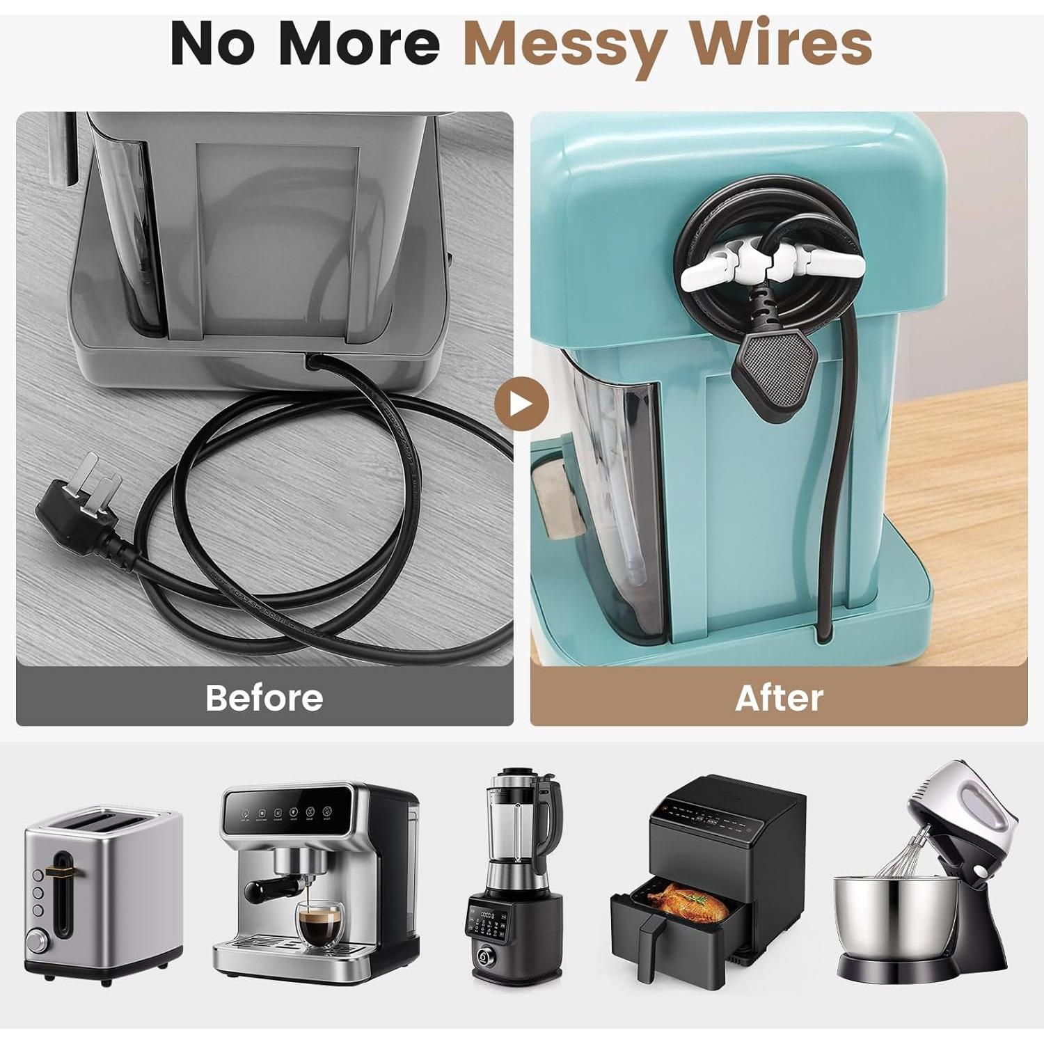 Organizador de Cables para Electrodomésticos SZJX - 4 Paquetes