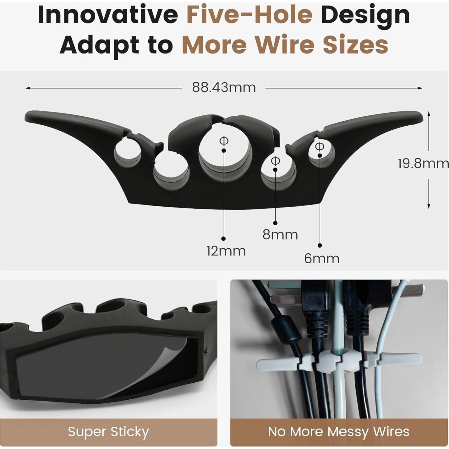 Organizador de Cables para Electrodomésticos SZJX - 4 Paquetes