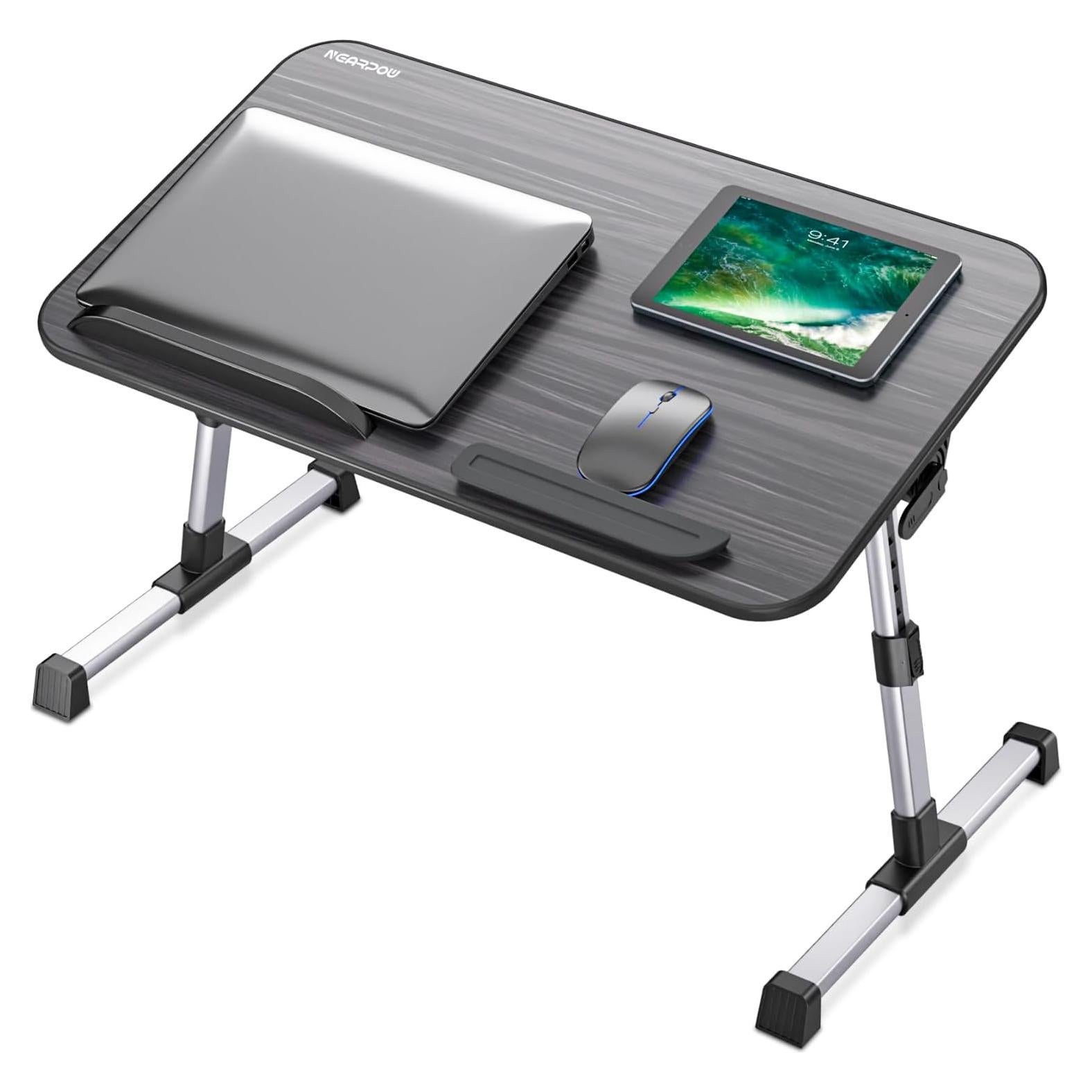 Mesa de bandeja para cama NEARPOW ajustable negra 60x33 cm