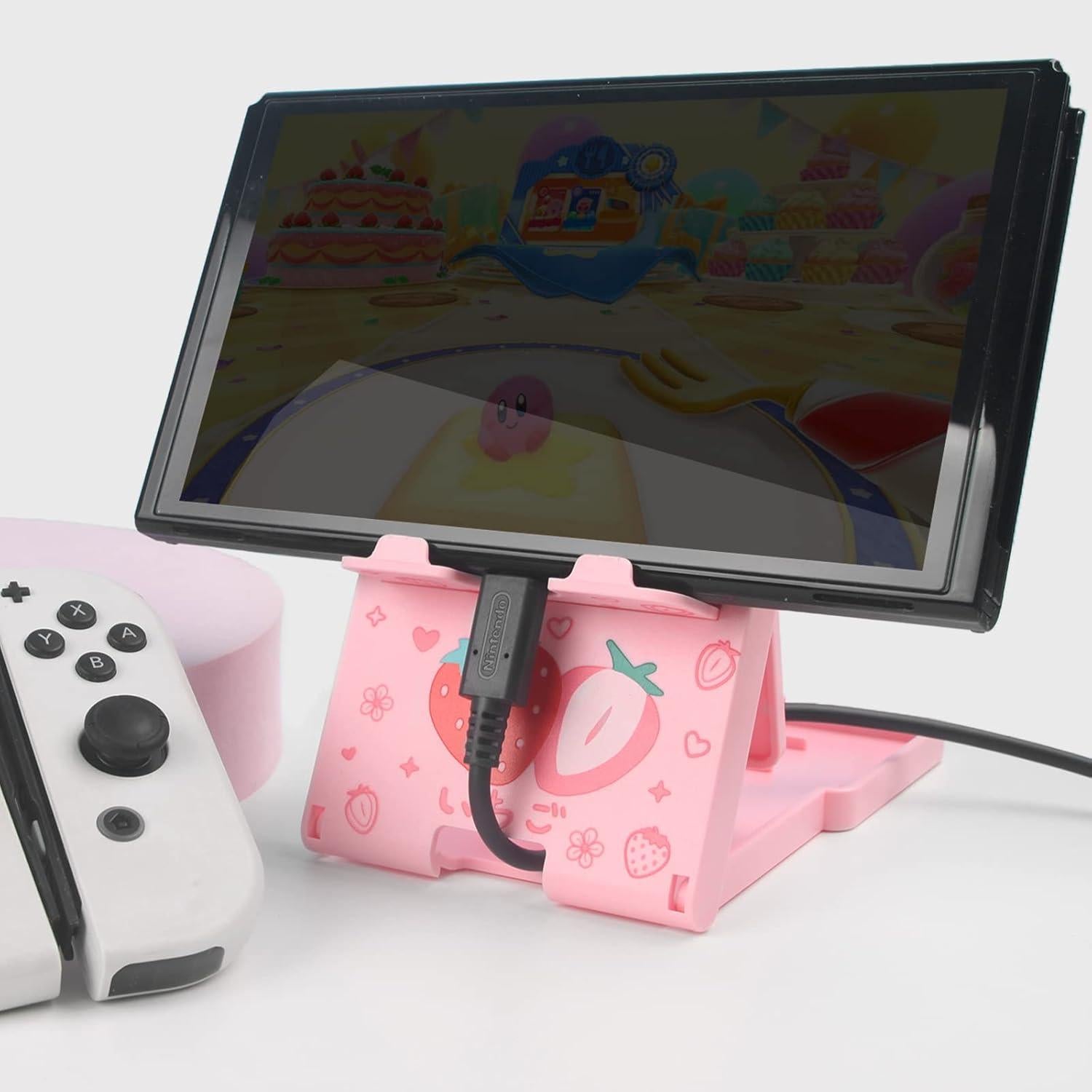 Soporte Ajustable TIKOdirect para Nintendo Switch OLED Rosa