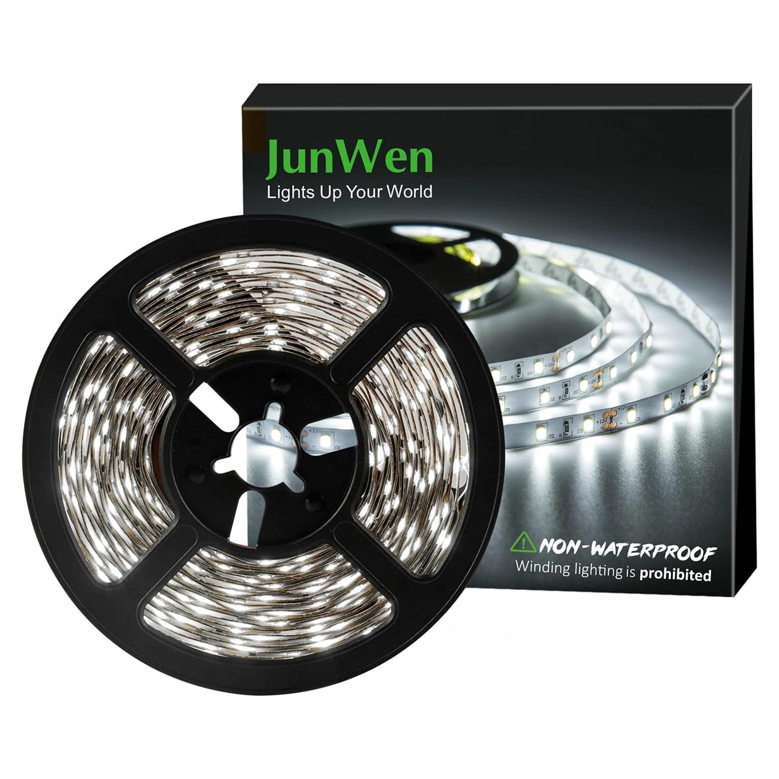 Tira LED 5m 300 LEDs Blanca Luz Diurna JUNWEN 12V