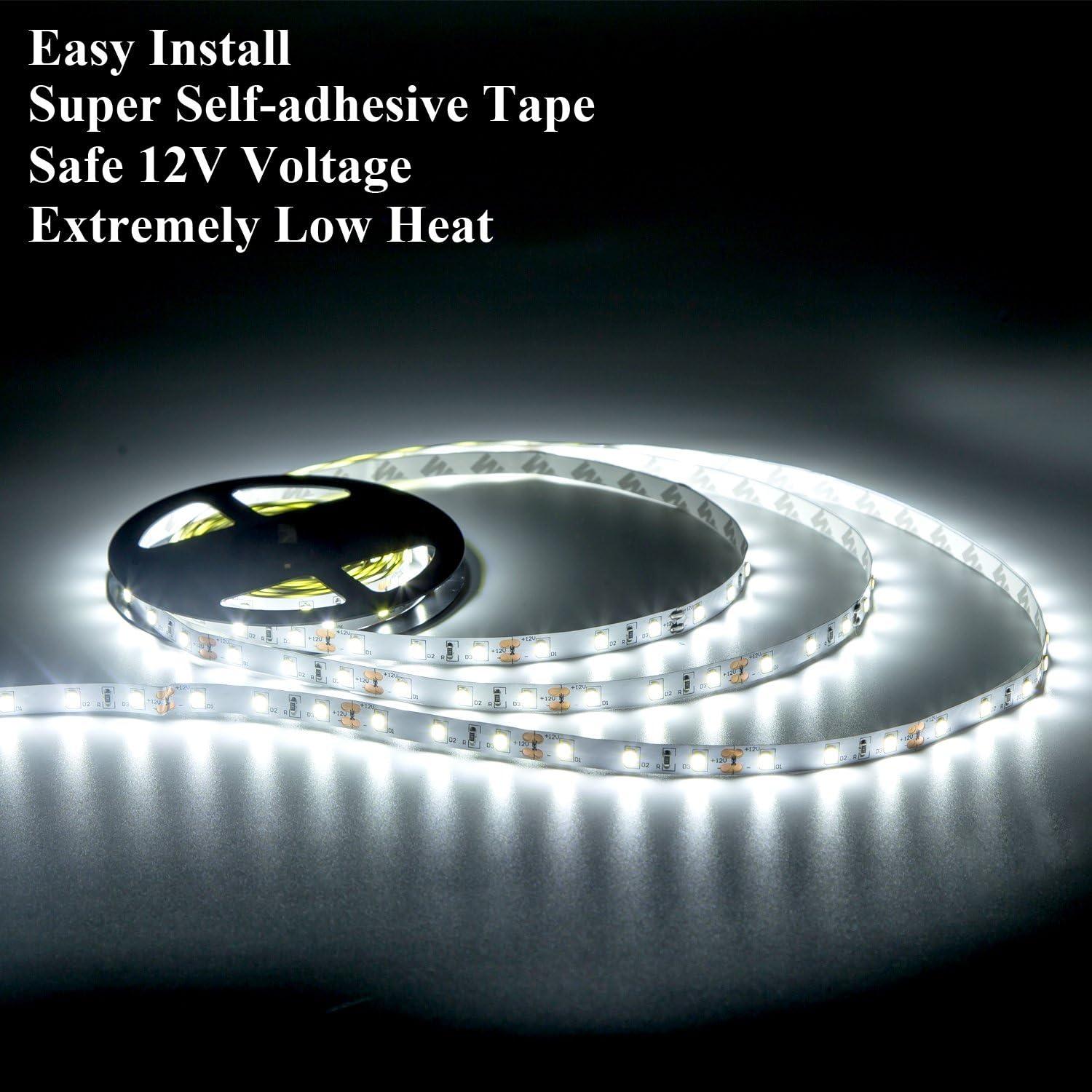 Tira LED 5m 300 LEDs Blanca Luz Diurna JUNWEN 12V