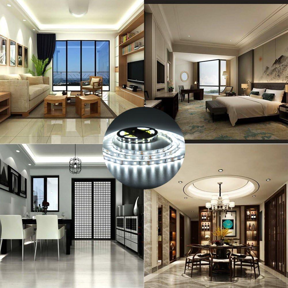 Tira LED 5m 300 LEDs Blanca Luz Diurna JUNWEN 12V