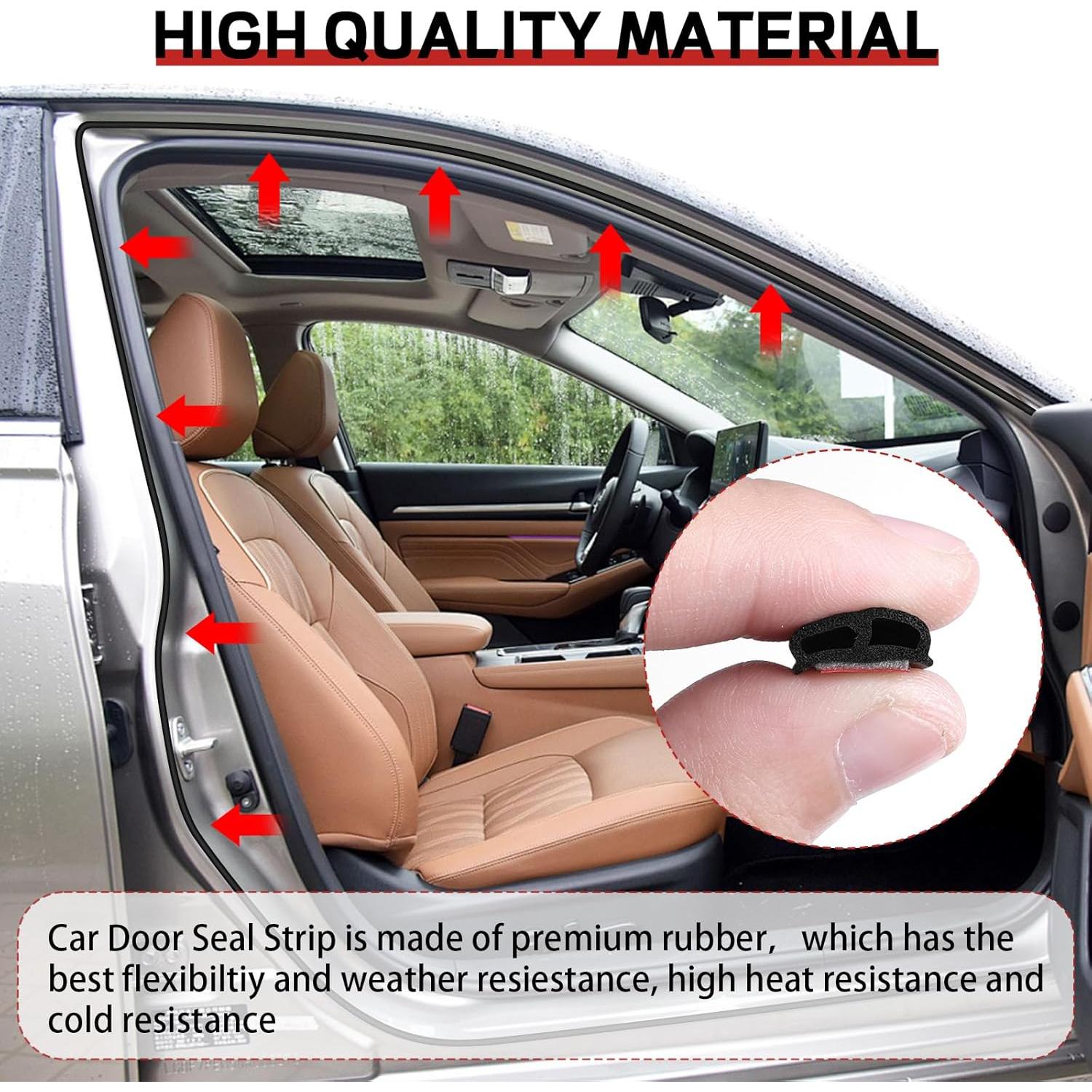 Tira de Sello para Puerta de Auto Storystore 18m Goma Negra