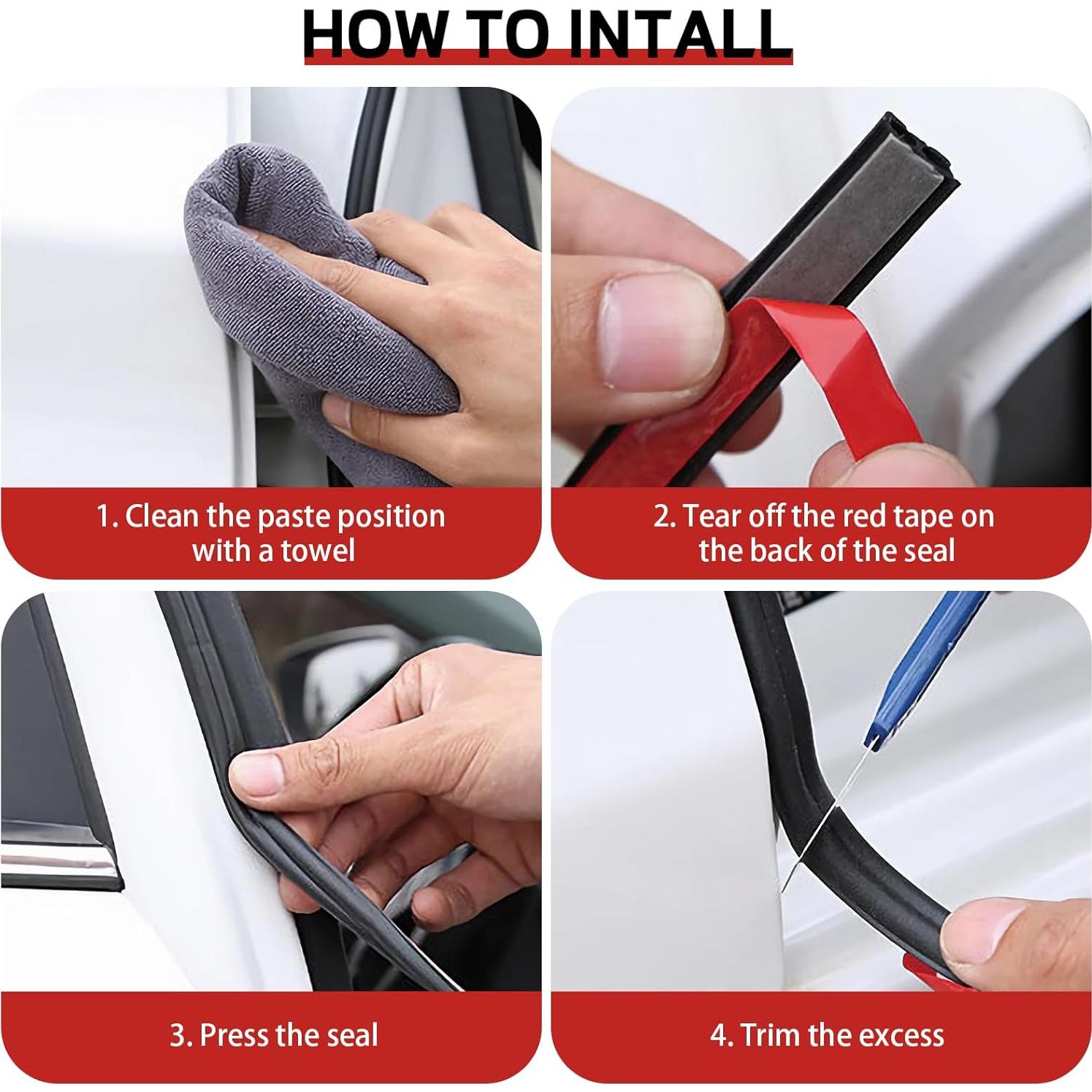 Tira de Sello para Puerta de Auto Storystore 18m Goma Negra