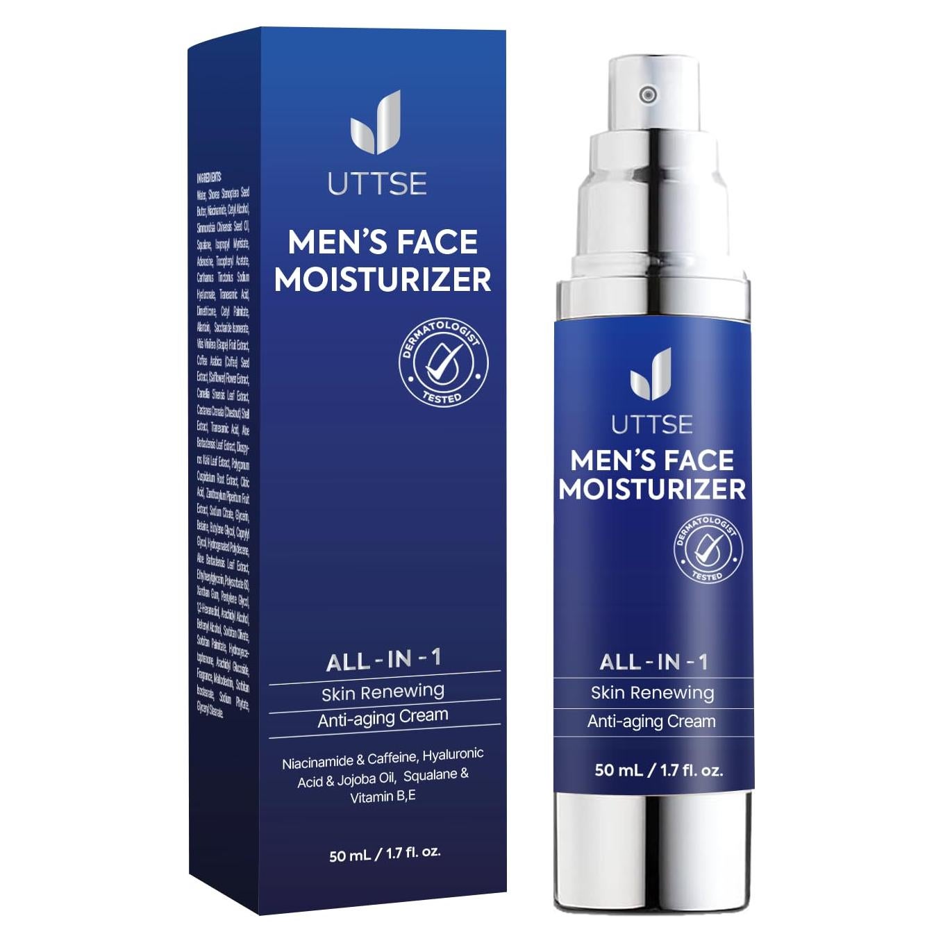 Crema Facial Anti-Envejecimiento Uttse 48g - Hombres Hidratante