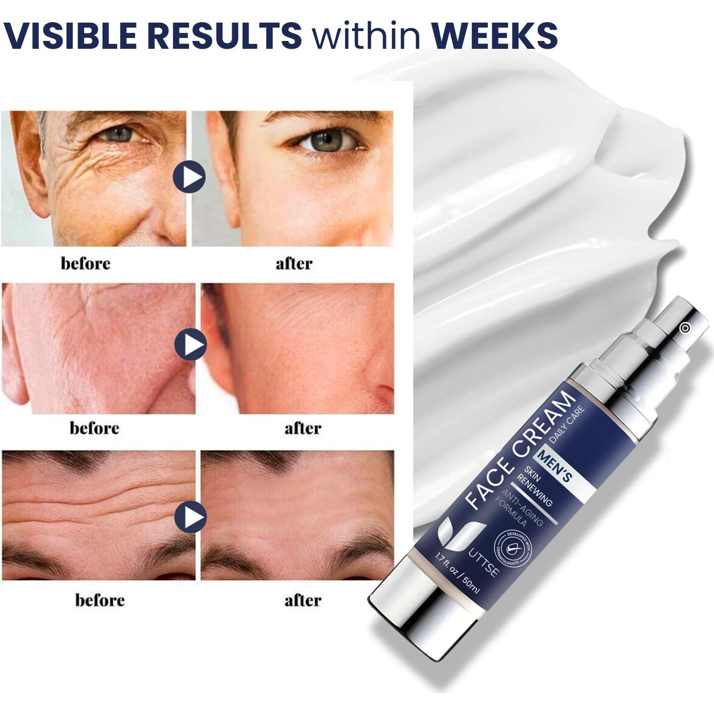 Crema Facial Anti-Envejecimiento Uttse 48g - Hombres Hidratante
