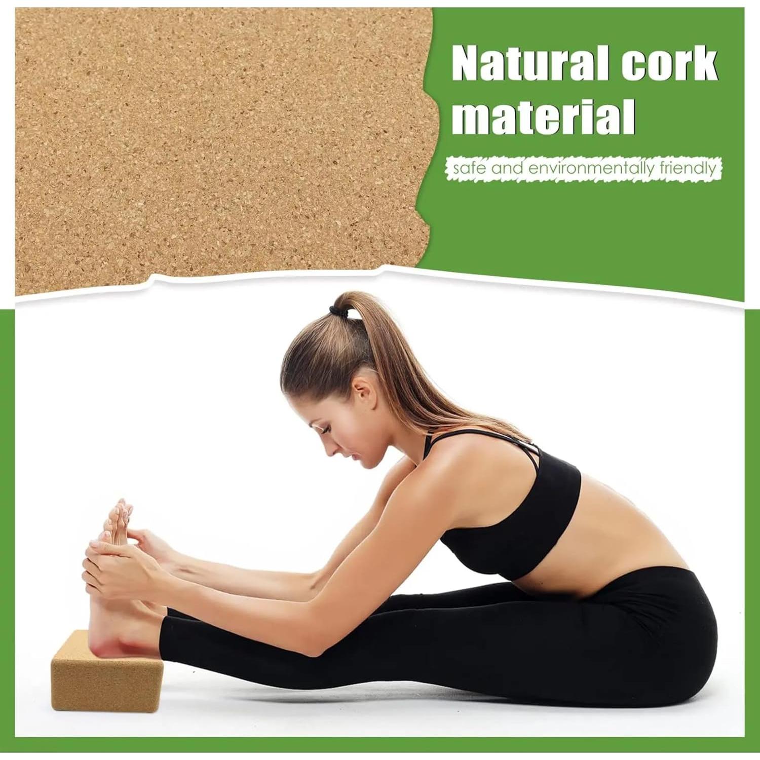 Bloques de Yoga de Corcho MBKHFLL - Superficie Antideslizante