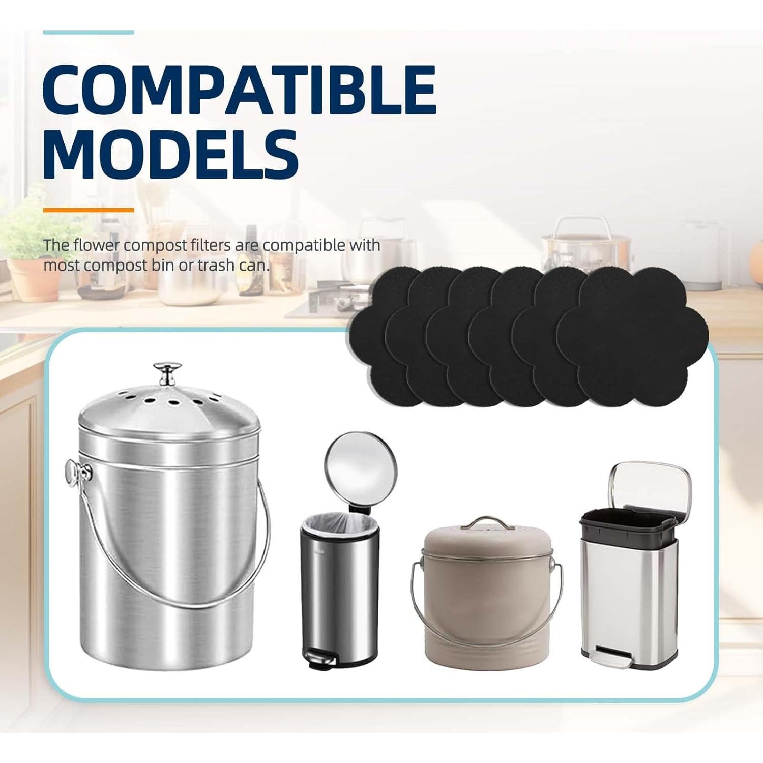 Filtro Desodorante de Carbón Activado Techypro 6 Piezas 17 cm