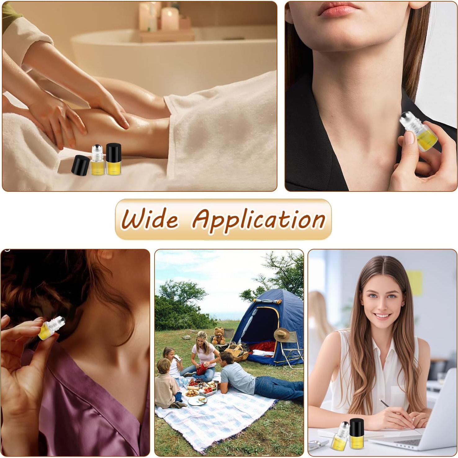 Cositina 100 Botellas de Aceites Esenciales 1ml Vidrio Rodante