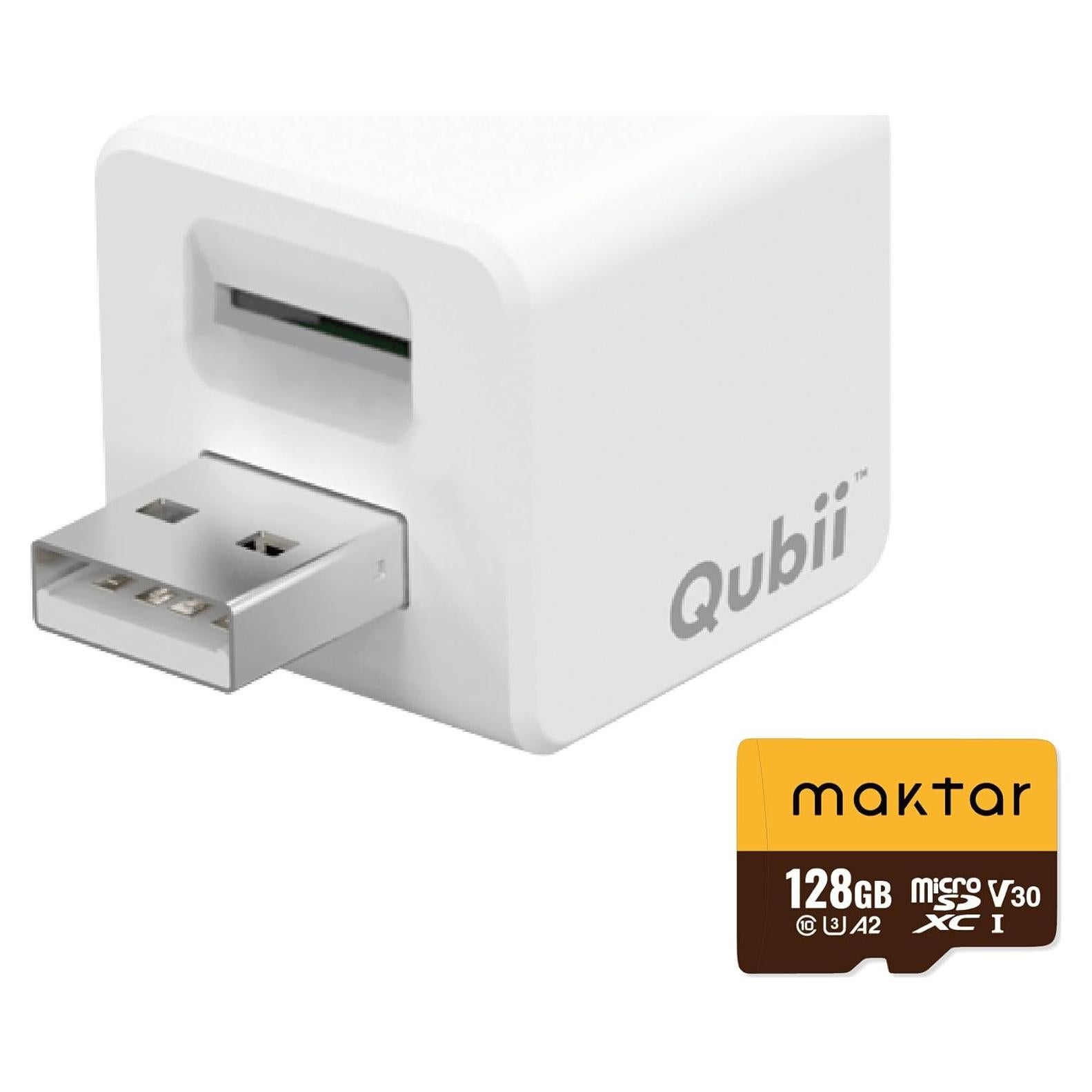 Unidad Flash MAKTAR Qubii 128GB para iPhone/iPad - Copia Automática