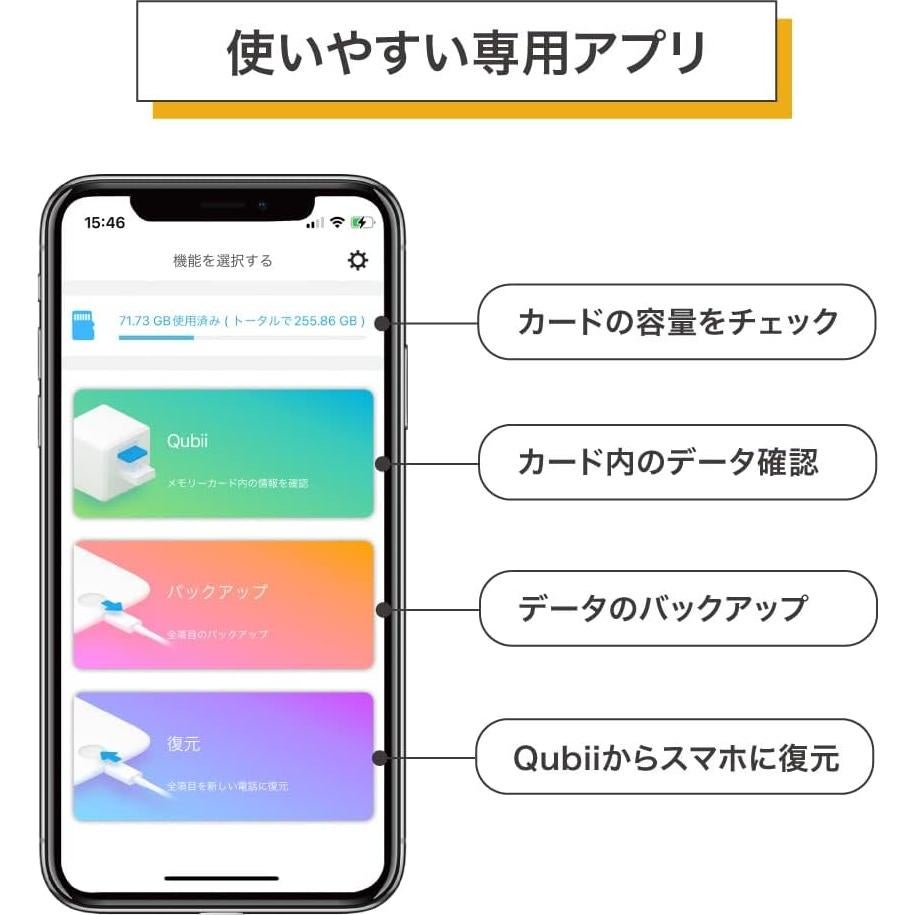 Unidad Flash MAKTAR Qubii 128GB para iPhone/iPad - Copia Automática