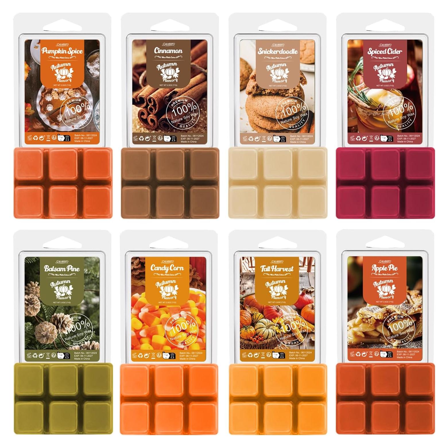 Set de Ceras Aromáticas Salubrito Otoño - 8 Fragancias 70.9g