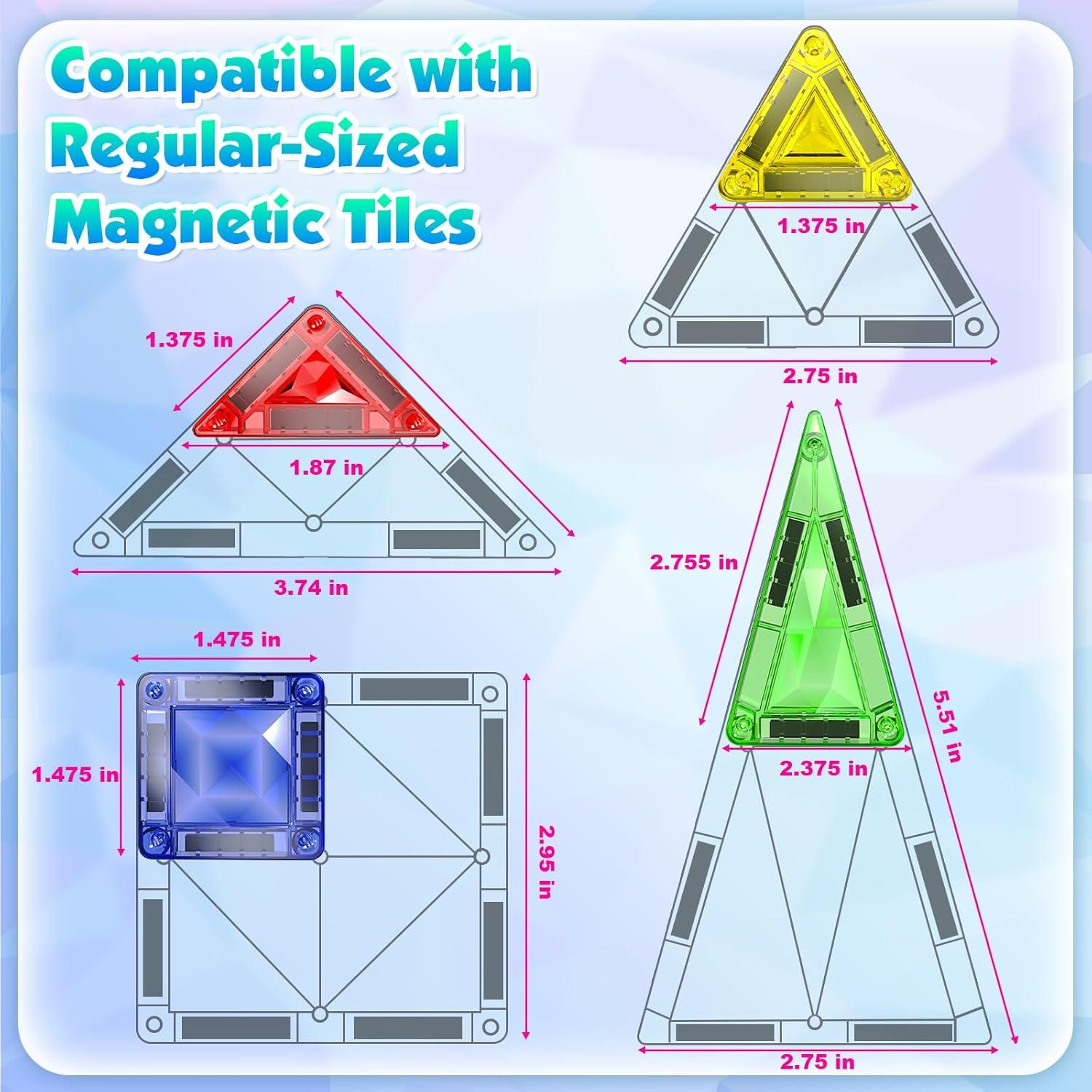 Set de Azulejos Magnéticos Textura Diamante Magnetopia 40 PCS