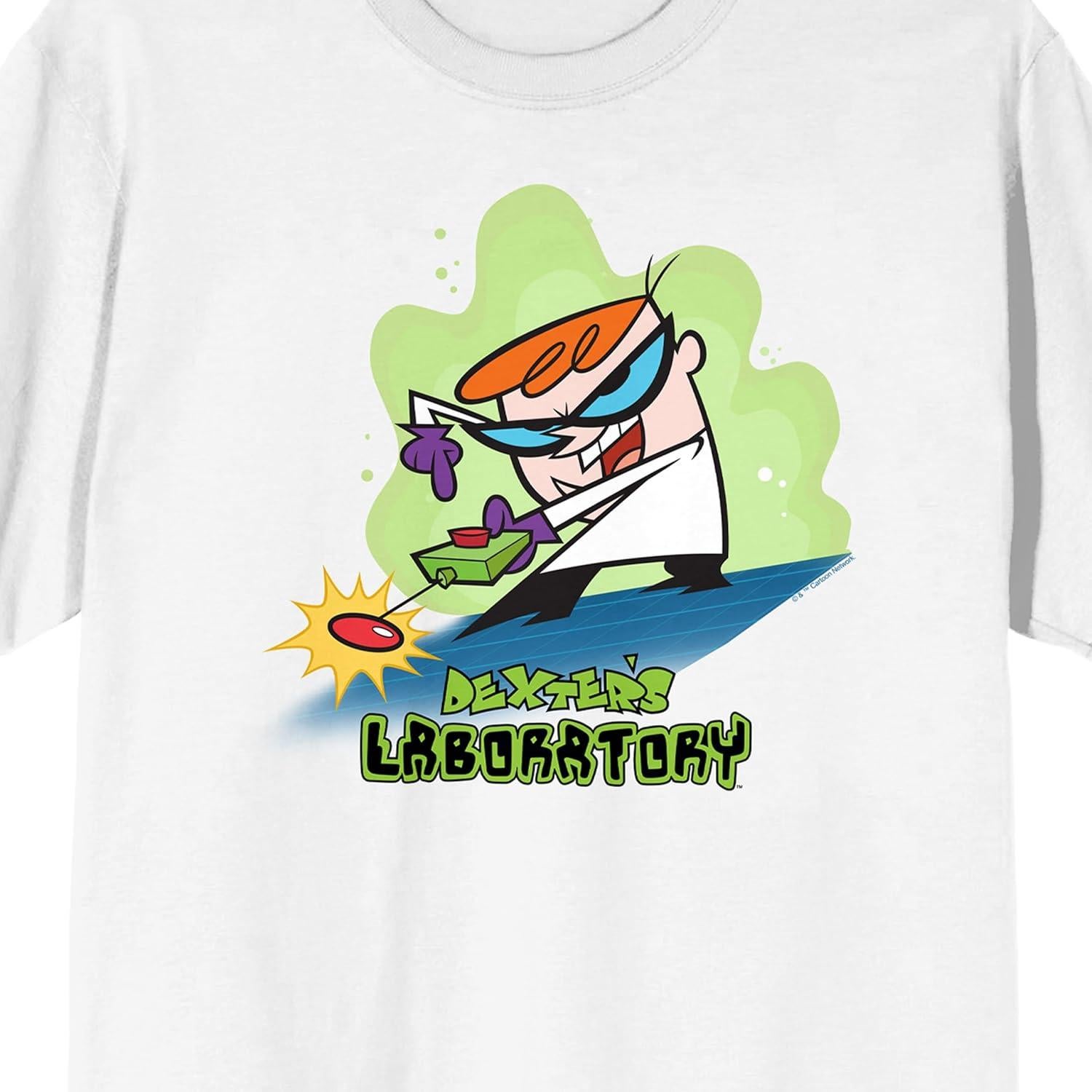 Camiseta Blanca Hombre Manga Corta Laboratorio de Dexter