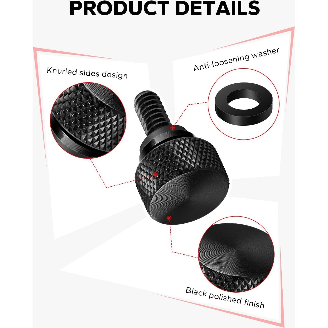 Kit Tornillos Montaje Rápido Amazicha Acero Inoxidable Negro