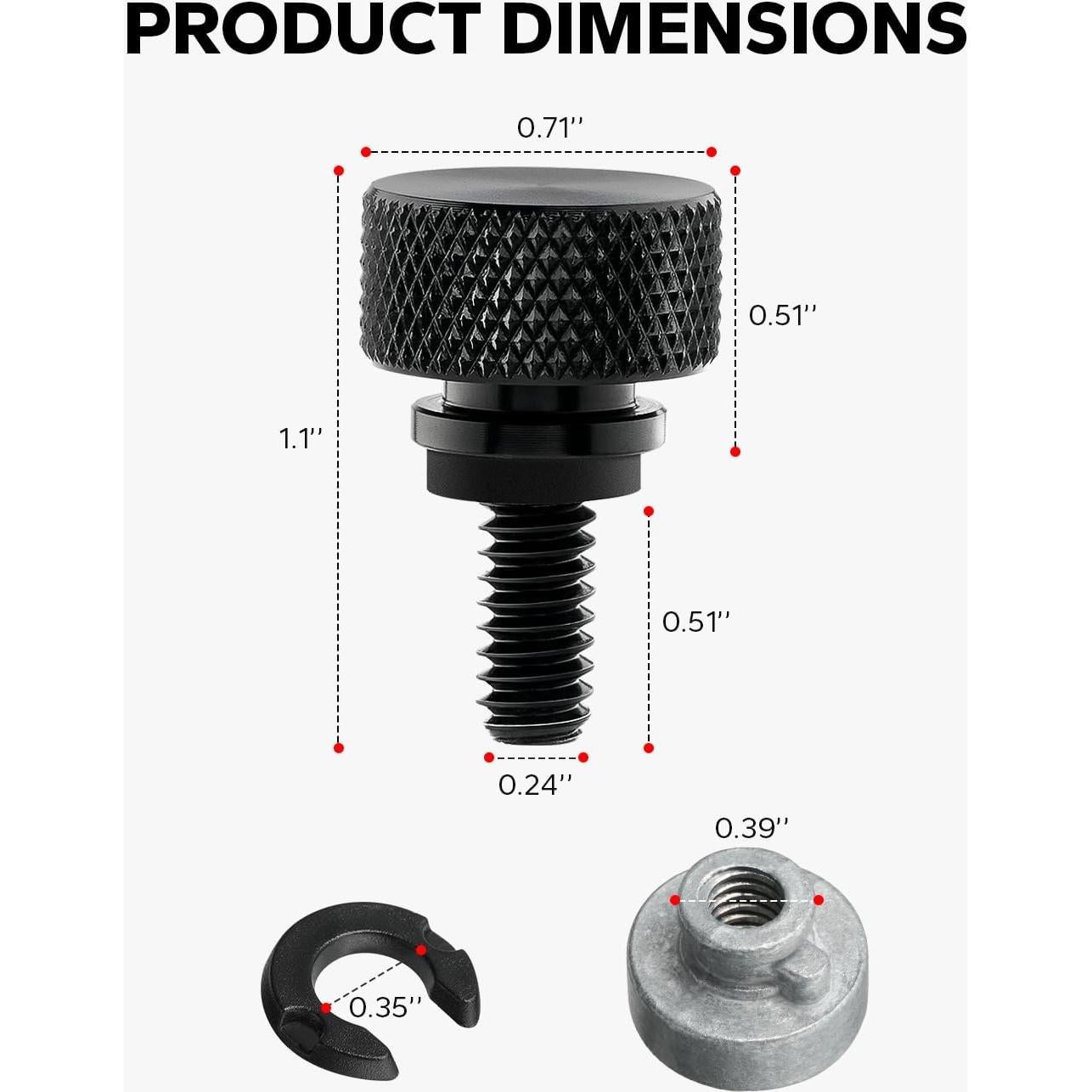 Kit Tornillos Montaje Rápido Amazicha Acero Inoxidable Negro
