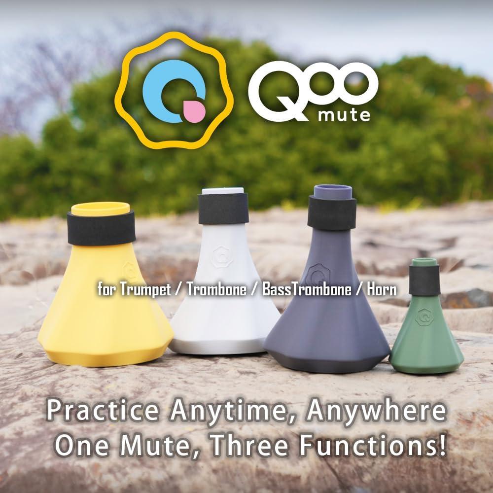 Silenciador QooMute para Trompeta Tenor 3-en-1 Gris Ceniza