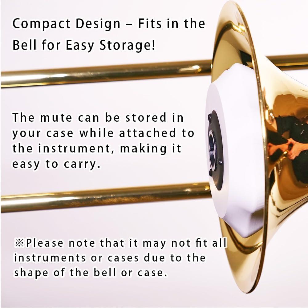 Silenciador QooMute para Trompeta Tenor 3-en-1 Gris Ceniza
