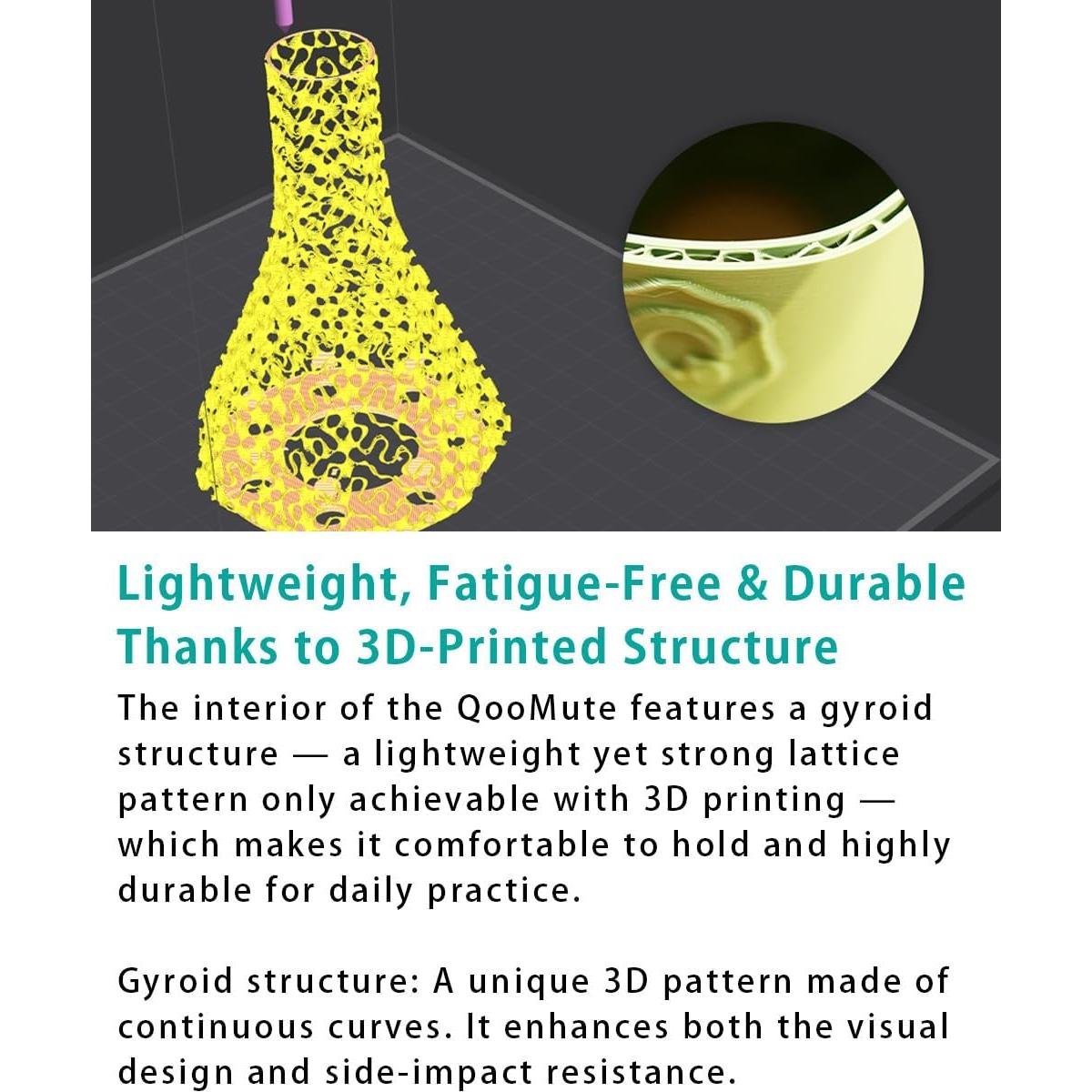 Silenciador QooMute para Trompeta Tenor 3-en-1 Gris Ceniza