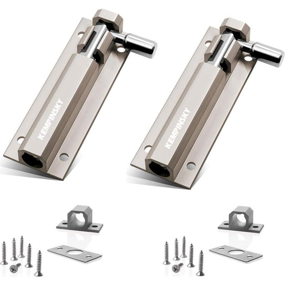 Perrotes de Aluminio Enertai 5 cm Color Níquel para Puertas