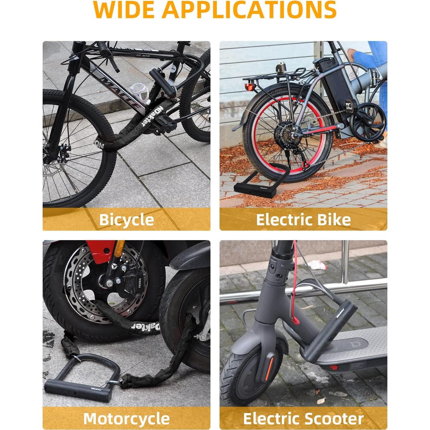 Candado en U NDakter 18mm + Cadena 120cm Antirrobo