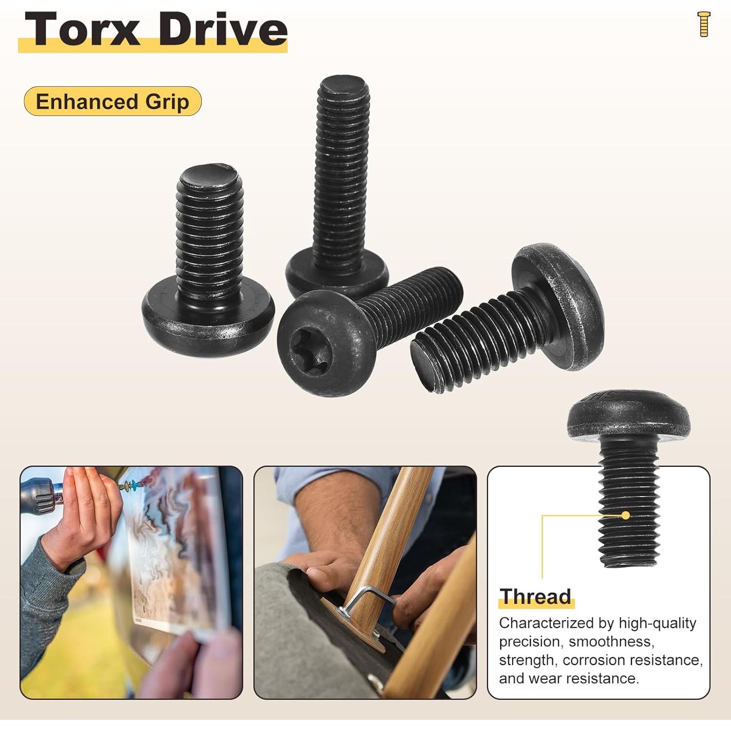 Tornillos de Seguridad Torx Metallixity M3-0.5x6mm 100Pcs