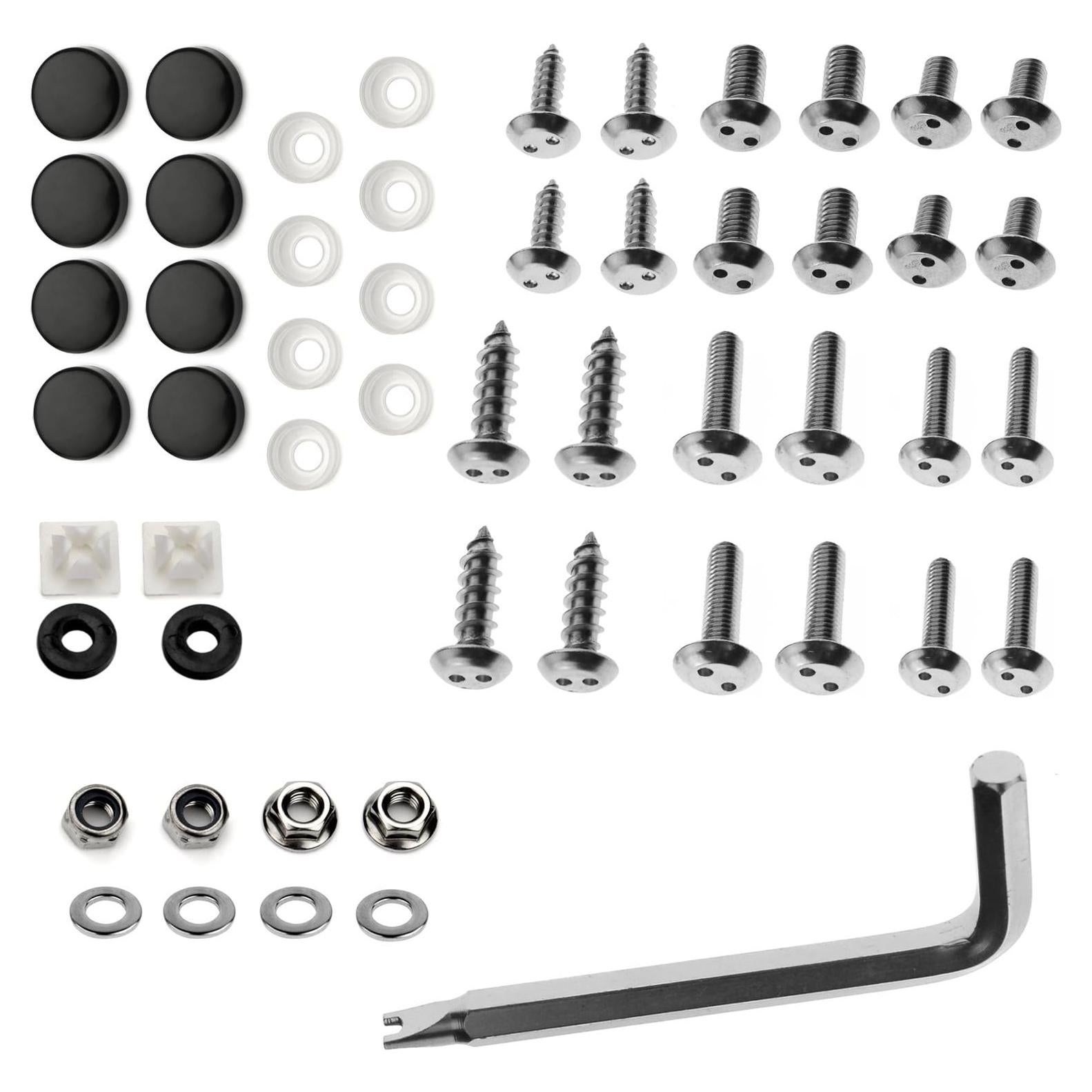 Marco de Placa de Licencia Acero Inoxidable LFPartS con Tornillos Antirrobo