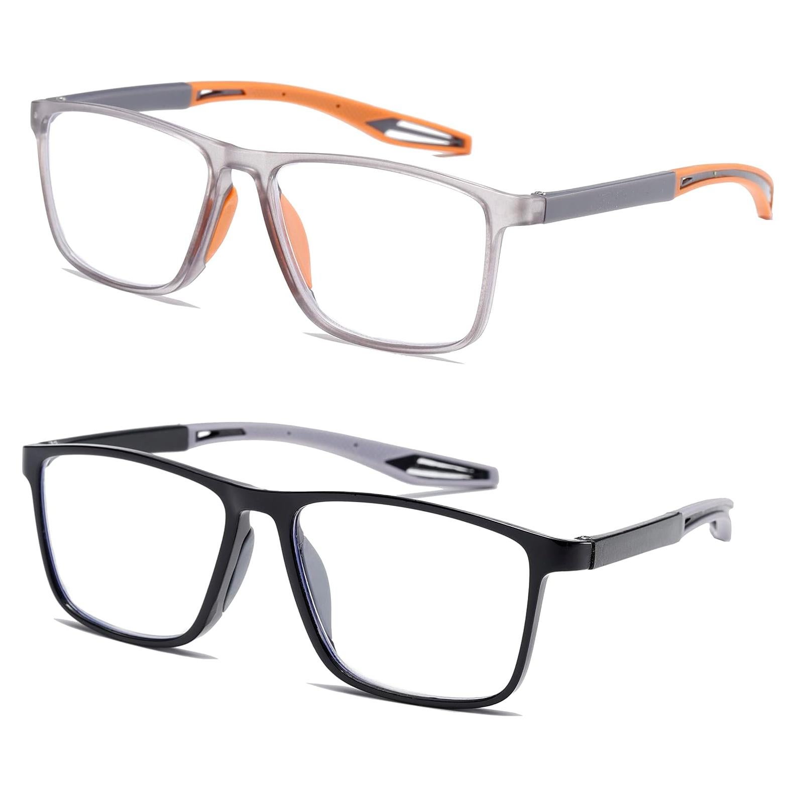 Gafas de Lectura Deportivas Hombres 2 Pares Anti Luz Azul