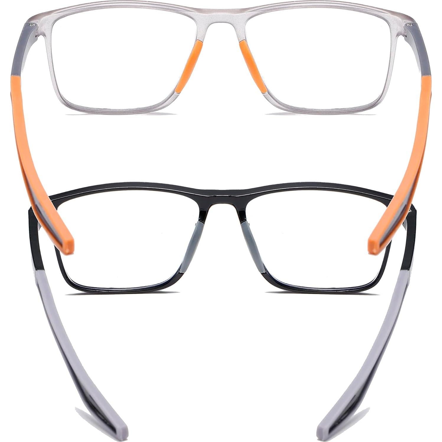 Gafas de Lectura Deportivas Hombres 2 Pares Anti Luz Azul