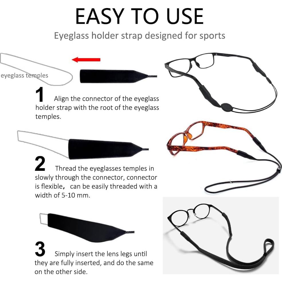 Correa para Gafas GOTOBA - 6 Piezas Ajustables Unisex