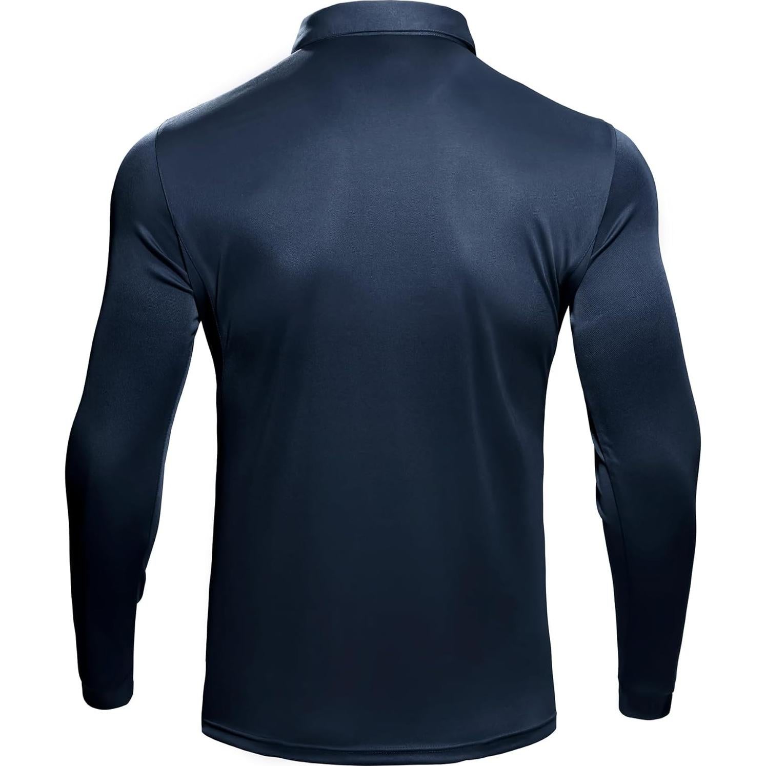 Camisa Polo Táctica Haimont Hombre UPF 50+ Azul Oscuro Manga Larga