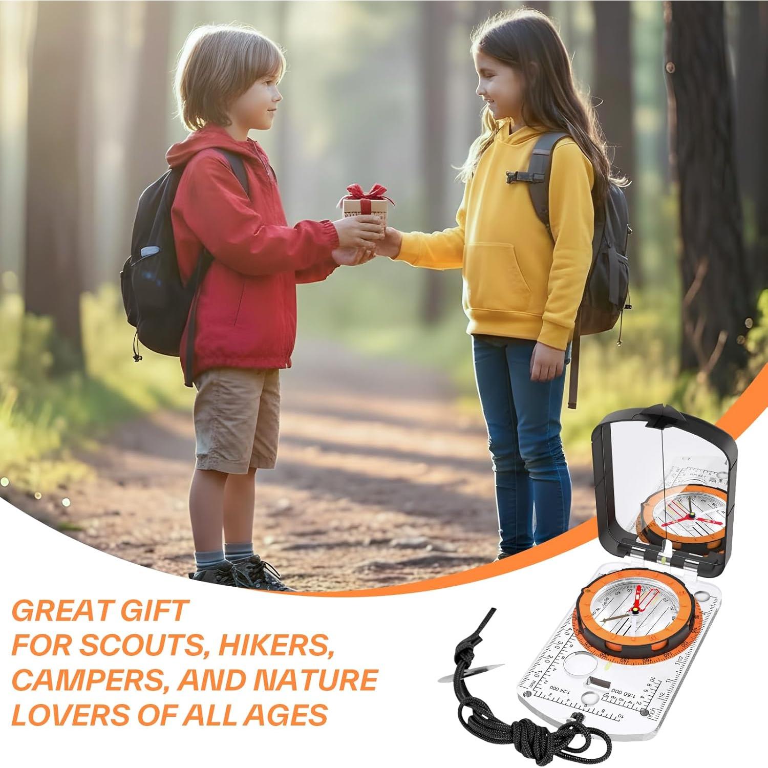 Brújula Sportneer para Senderismo y Camping, Ligera y Precisa