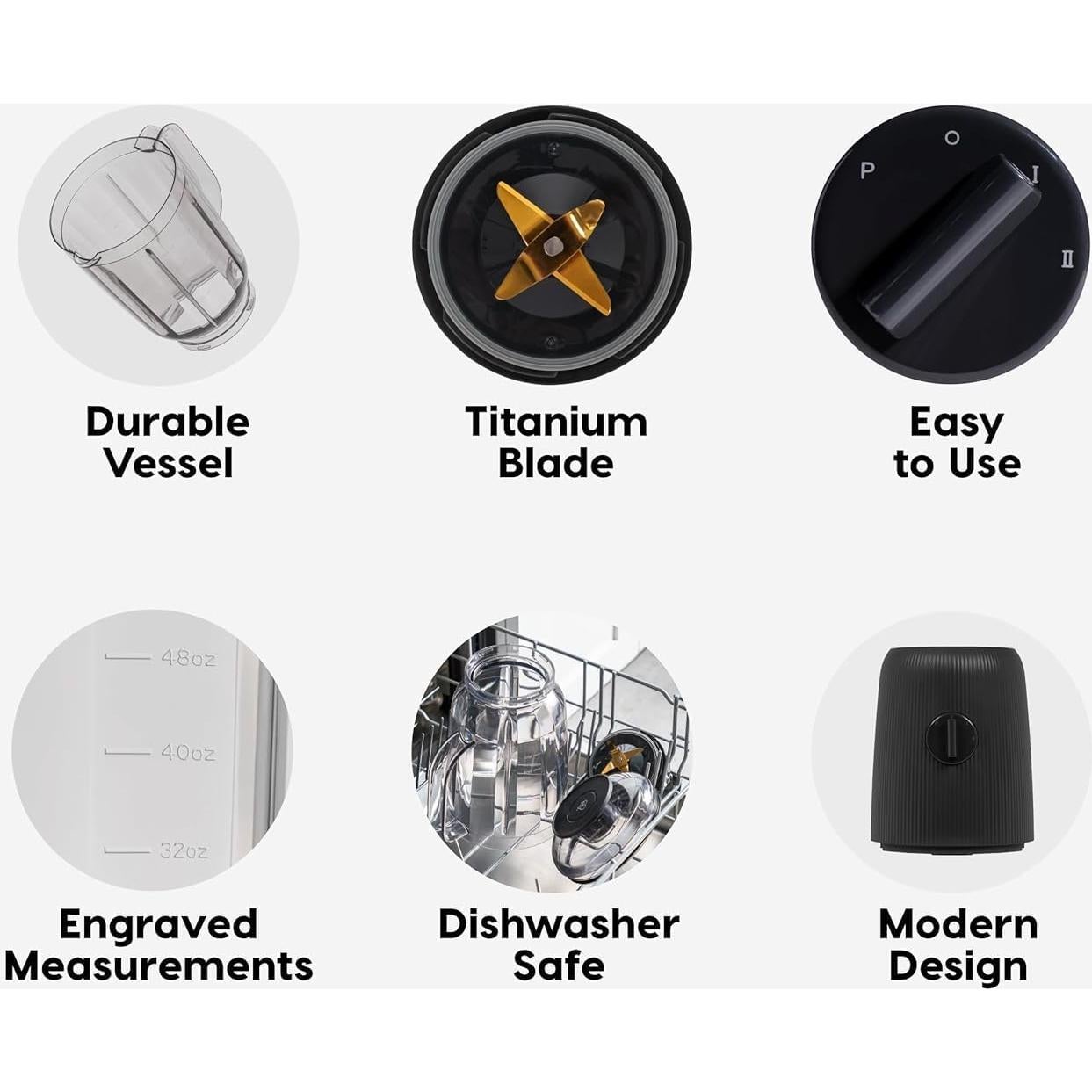 Licuadora IRIS USA 3 Velocidades 1.48L Tritan Acero Inoxidable