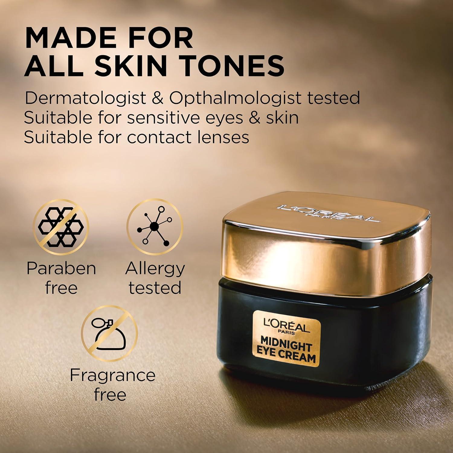 Crema de Ojos L'Oreal Paris Midnight Age Perfect 15ml