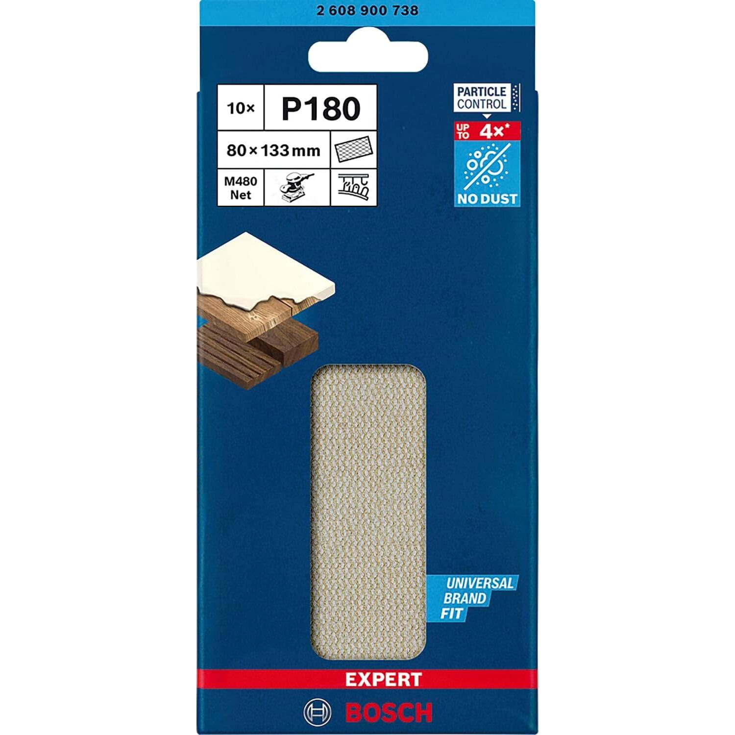 Red de Lijado Bosch Expert M480 80x133 mm Grano 80 - 10 Piezas