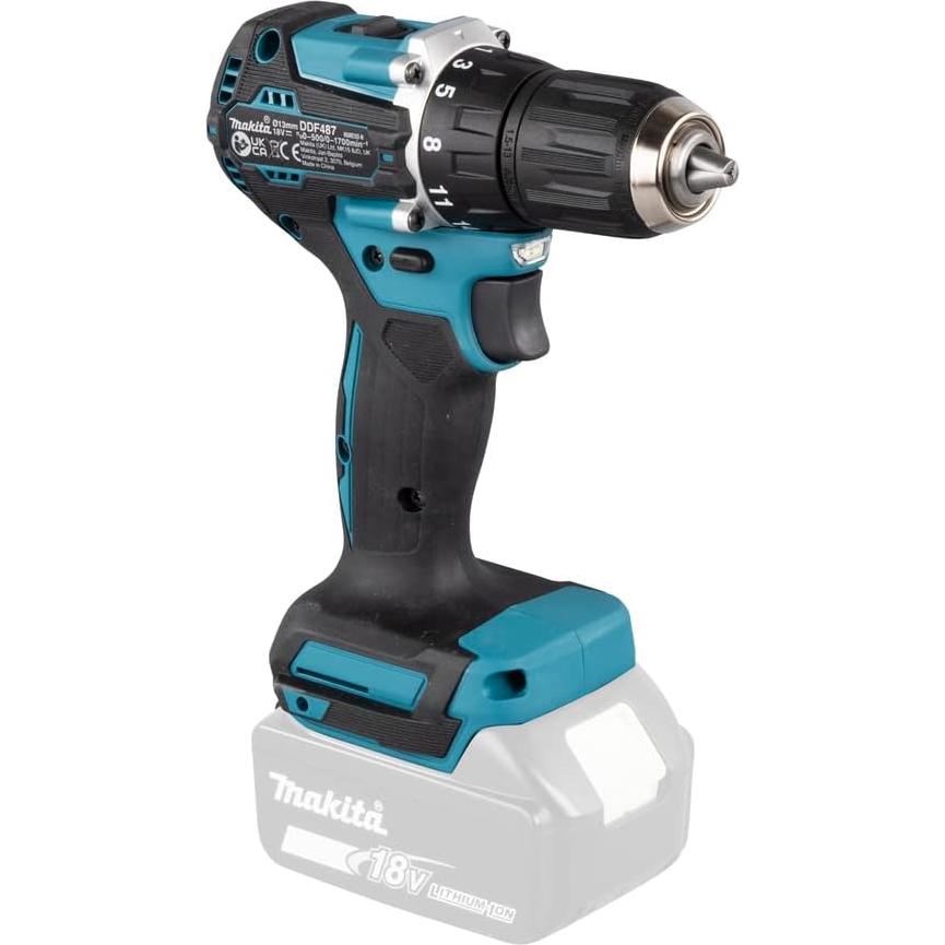Taladro Atornillador Inalámbrico Makita DDF487Z 18V 40Nm