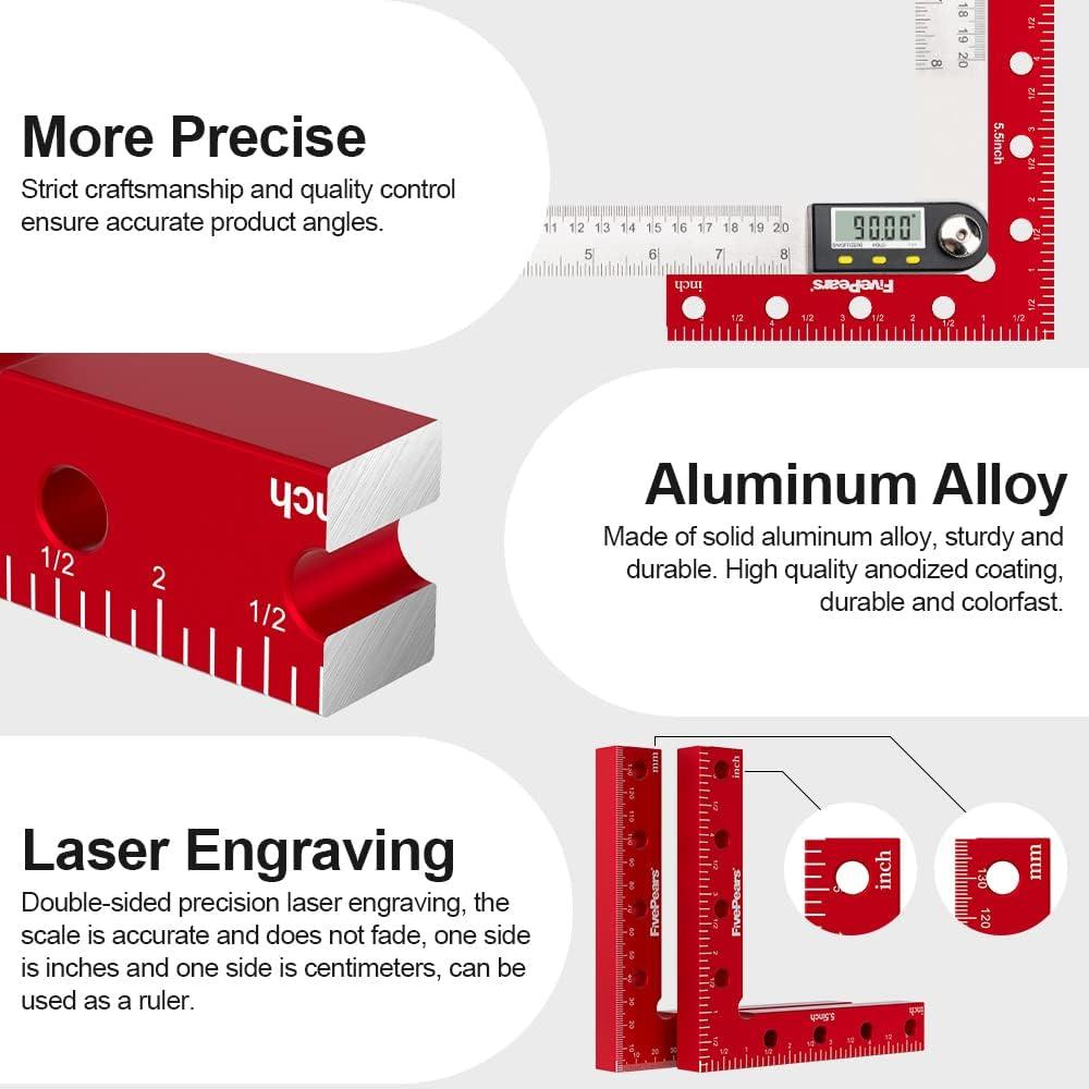 Abrazaderas de Ángulo Recto FivePears 14x14cm 2 Pack