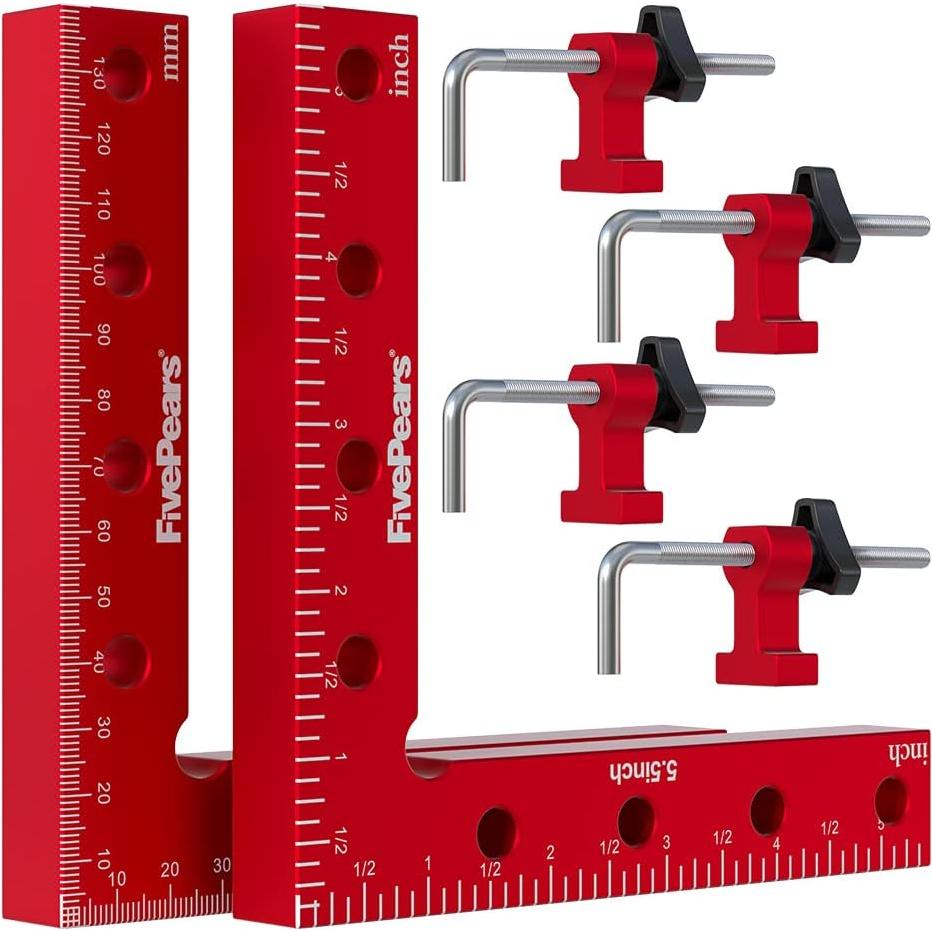 Abrazaderas de Ángulo Recto FivePears 14x14cm 2 Pack