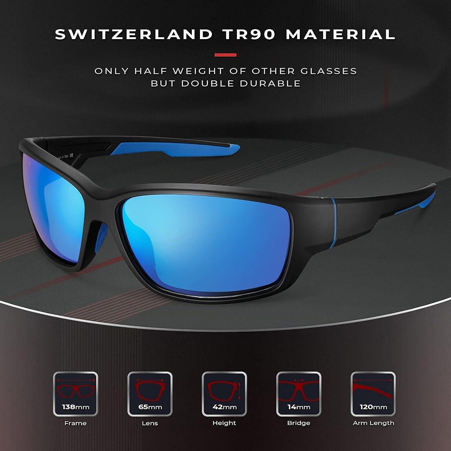 Gafas de sol deportivas CARFIA polarizadas UV400 para hombres