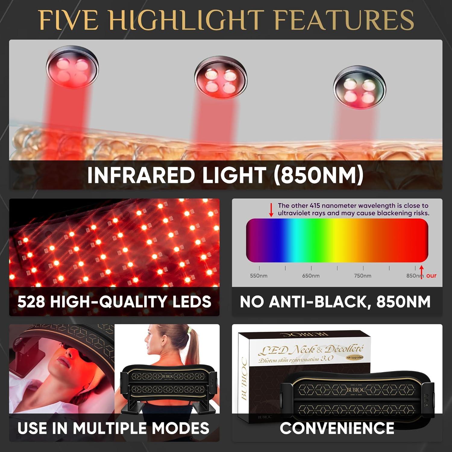 Terapia de Luz Roja Infrarroja ZagMufe con Soporte Ajustable