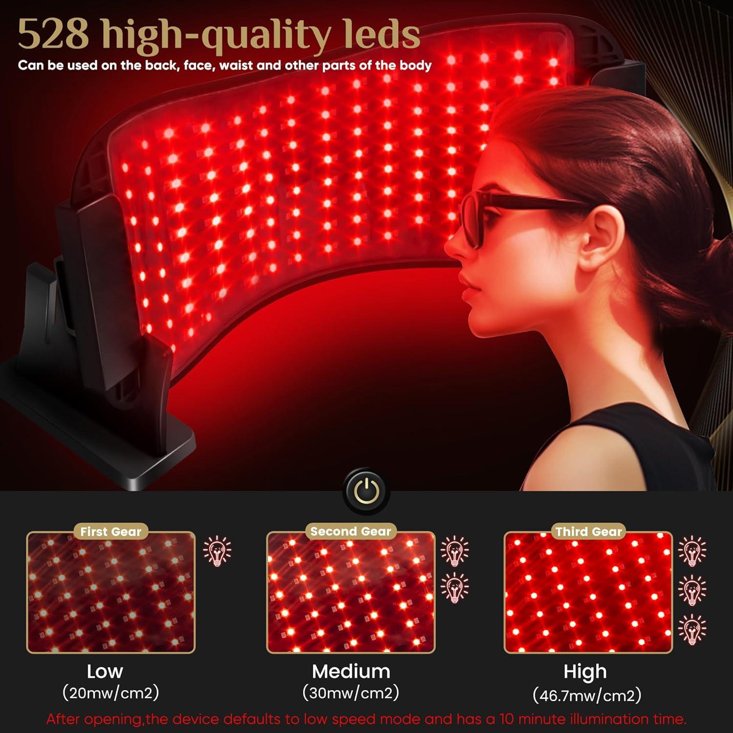 Terapia de Luz Roja Infrarroja ZagMufe con Soporte Ajustable