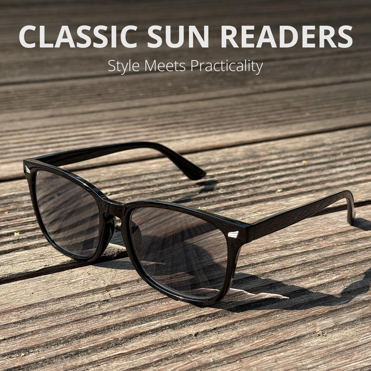 Gafas de lectura VIEWBETTER UV400 unisex marco negro +1.0 a +4.0