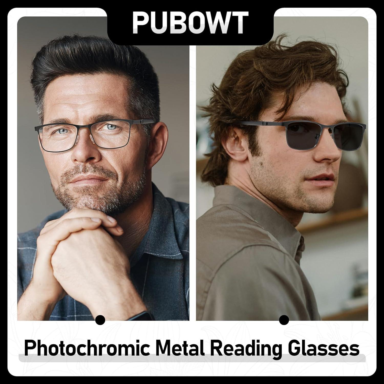 Gafas de lectura fotocromáticas PUBOWT con bloqueo luz azul