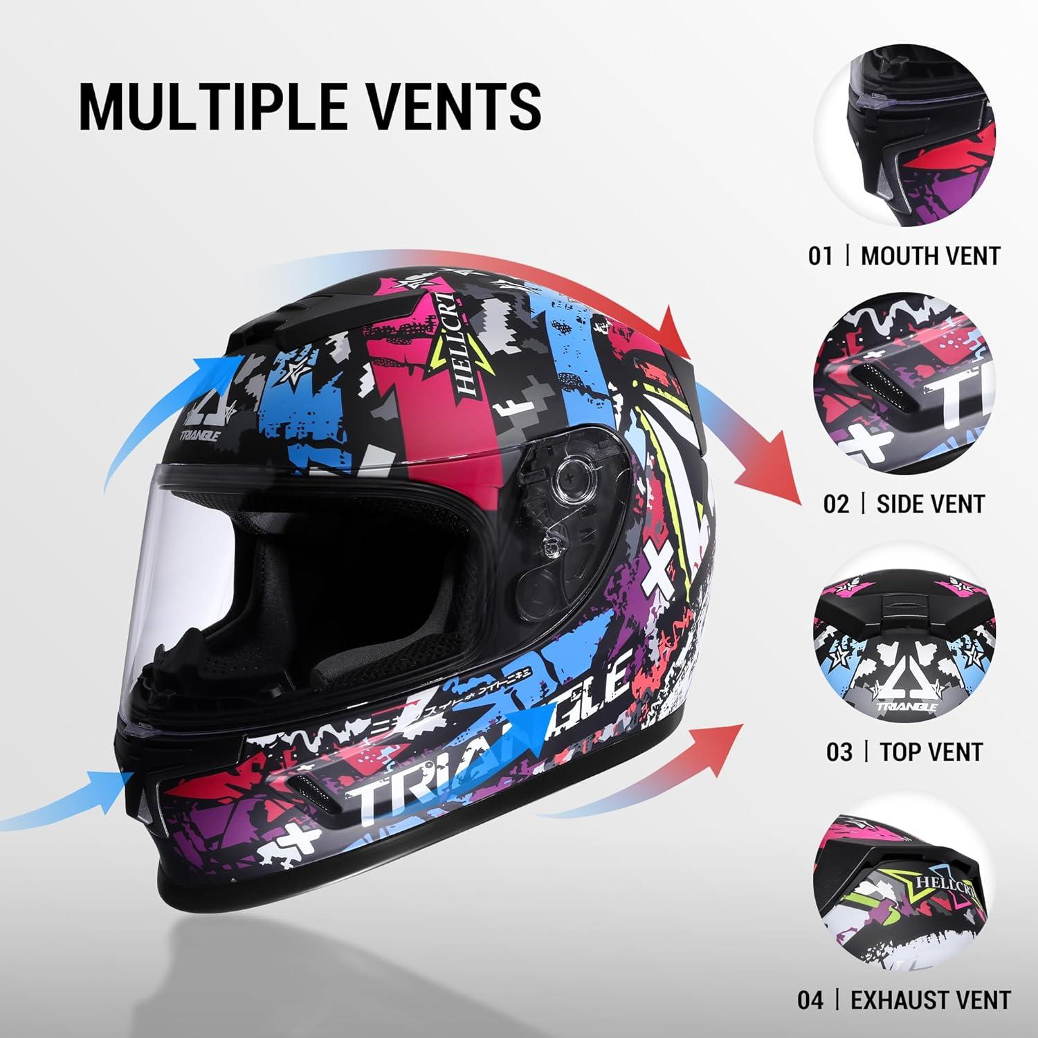 Casco Integral para Niños TRIANGLE Y002 Ligero con 2 Visores