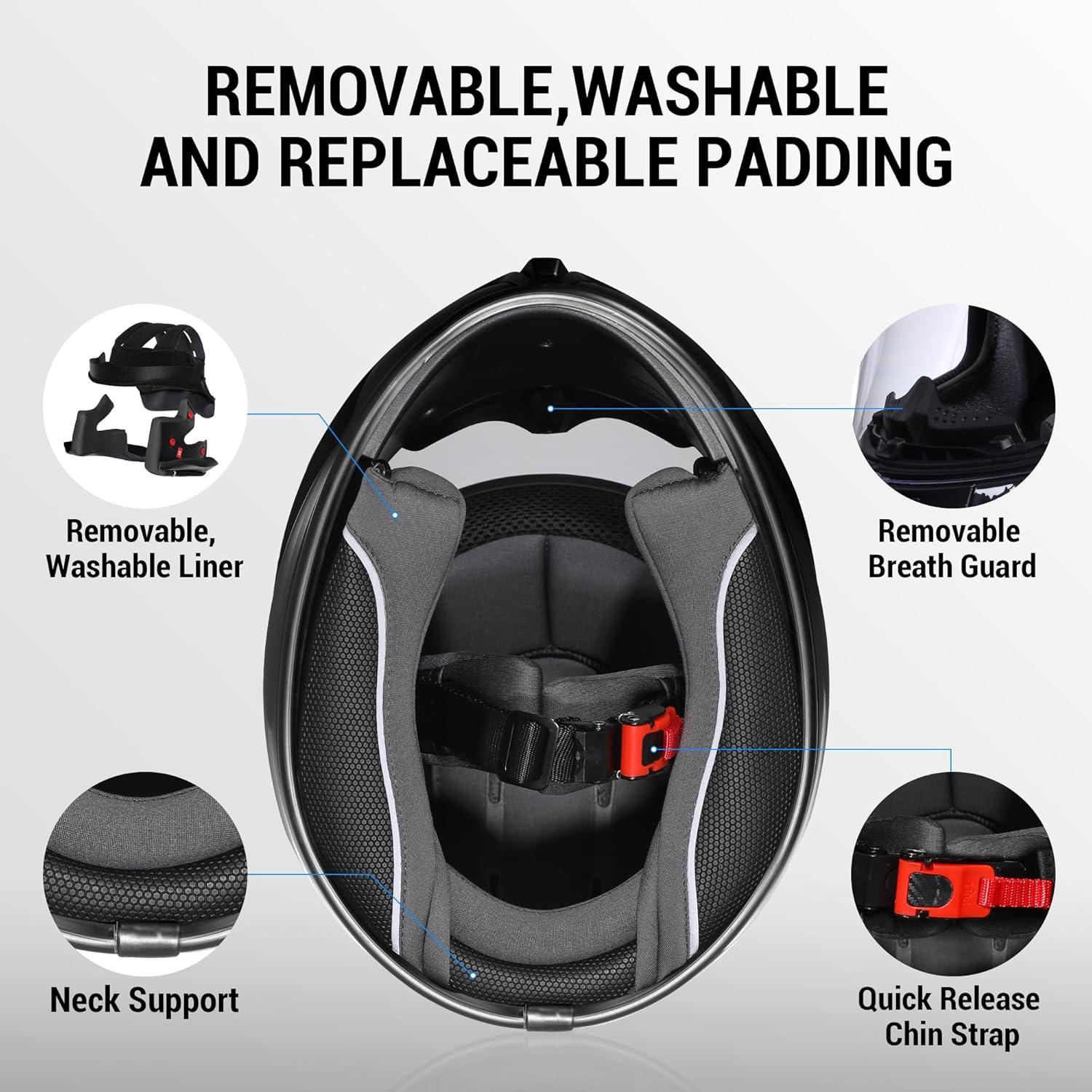 Casco Integral para Niños TRIANGLE Y002 Ligero con 2 Visores